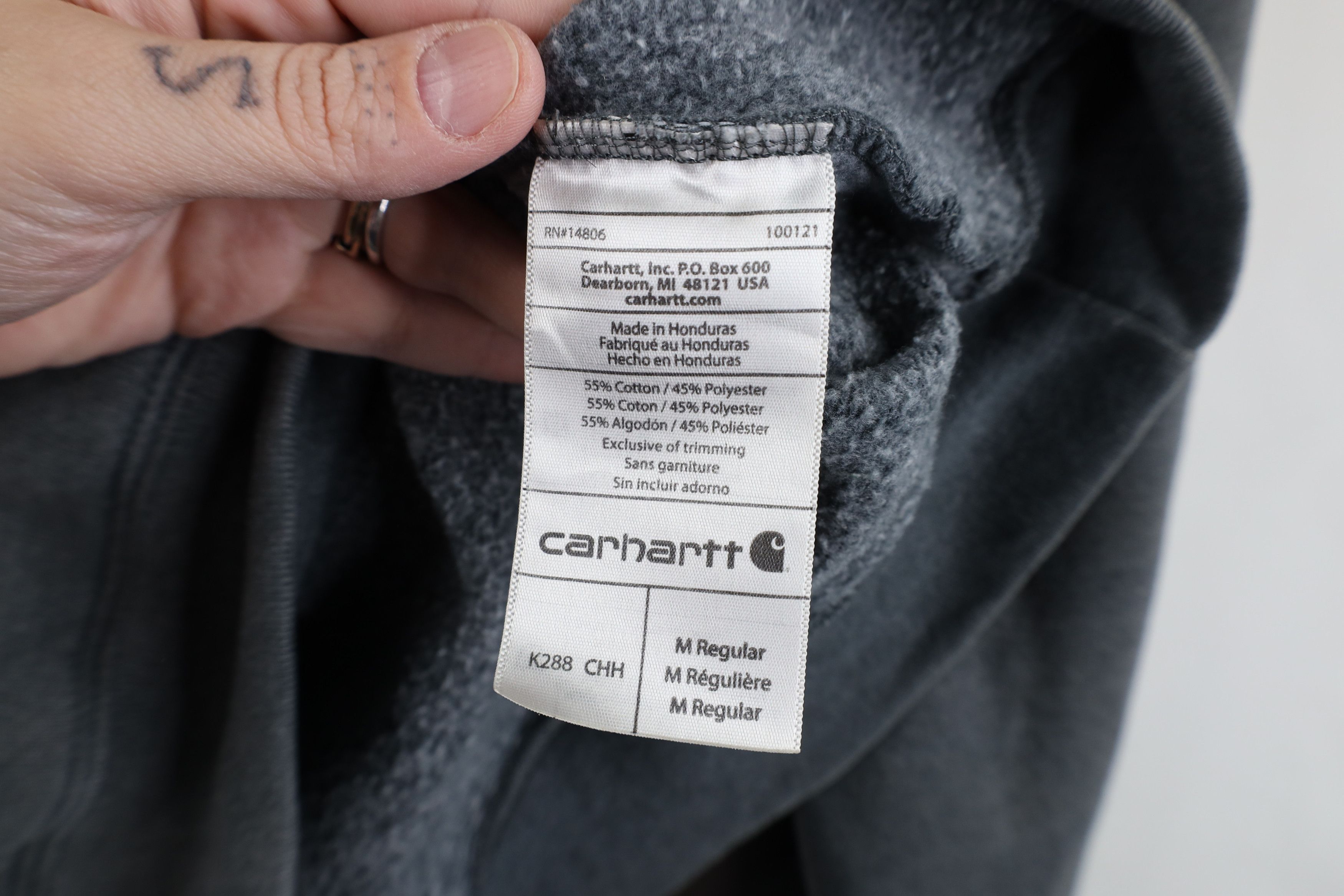Carhartt × Vintage Vintage Carhartt Spell Out Heavyweight Hoodie Sweatshirt Size US M / EU 48-50 / 2 - 10 Thumbnail