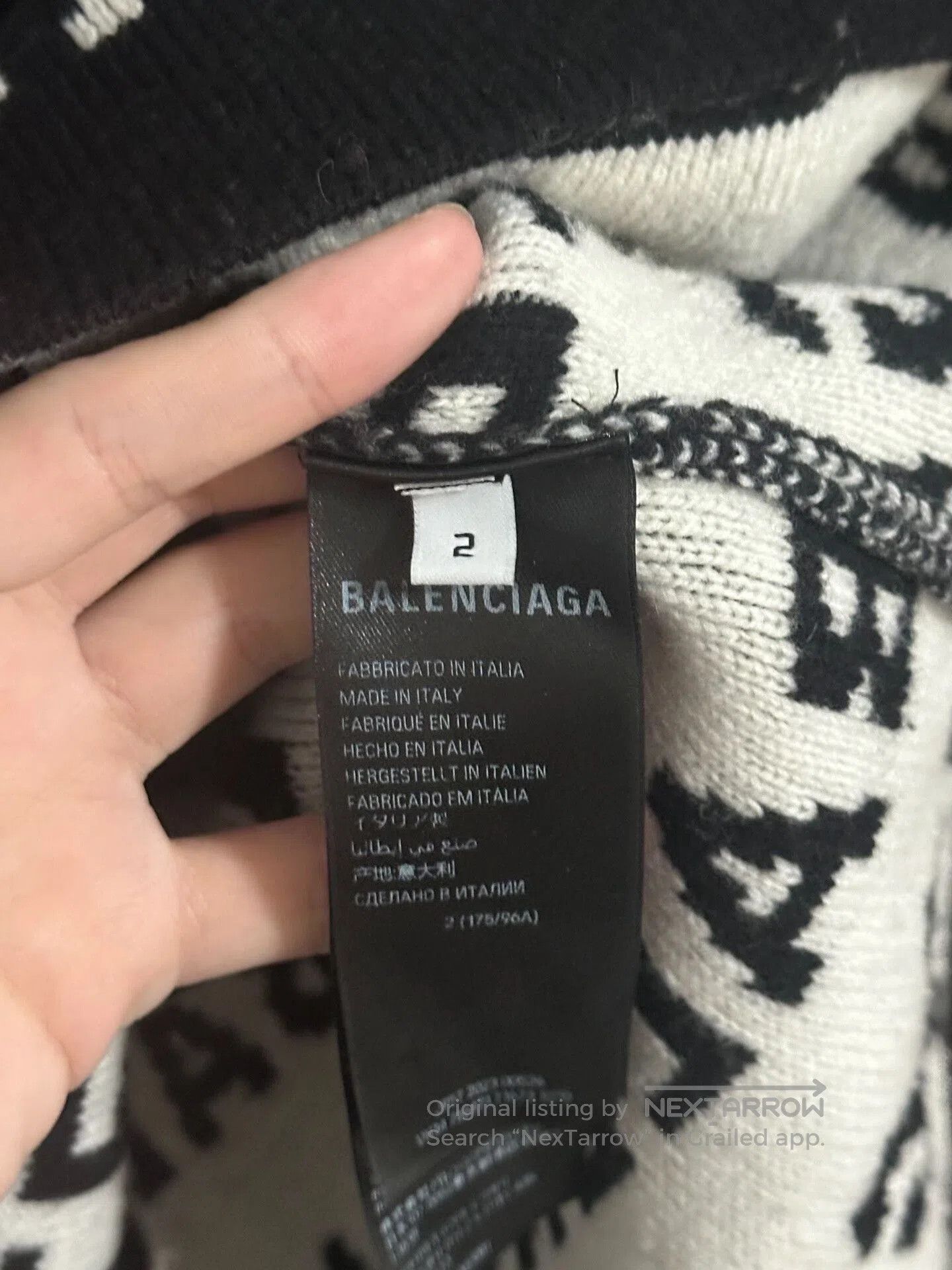 Balenciaga balenciaga logo sweater cardigan in black. Size US L / EU 52-54 / 3 - 3 Thumbnail