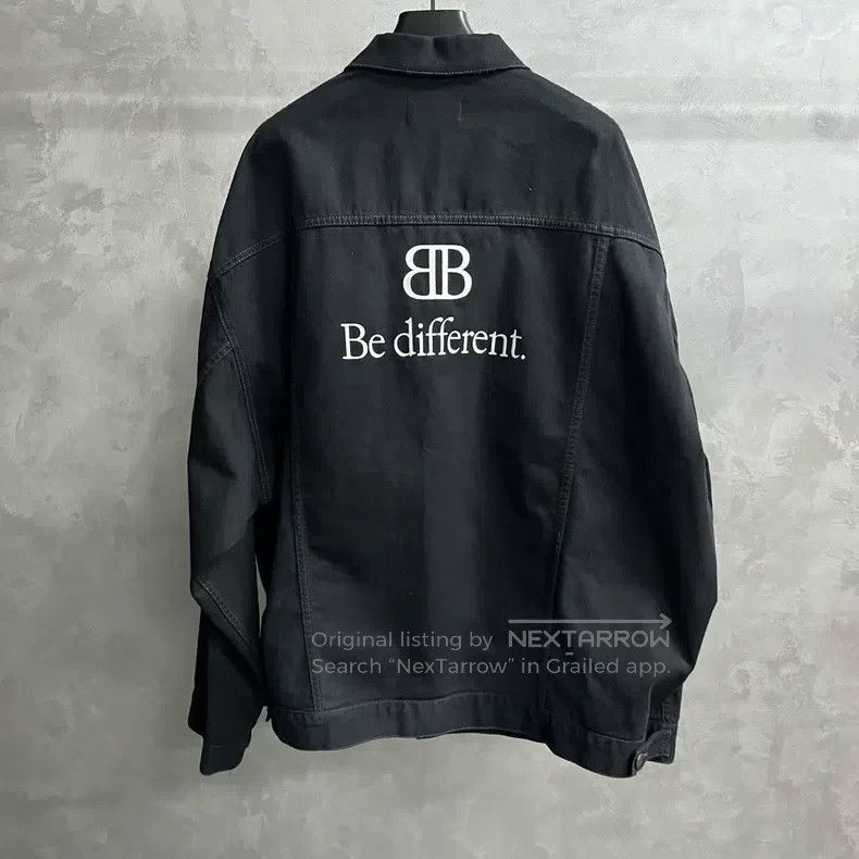 Balenciaga Balenciaga Black letter print single-breasted denim Size US L / EU 52-54 / 3 - 6 Thumbnail