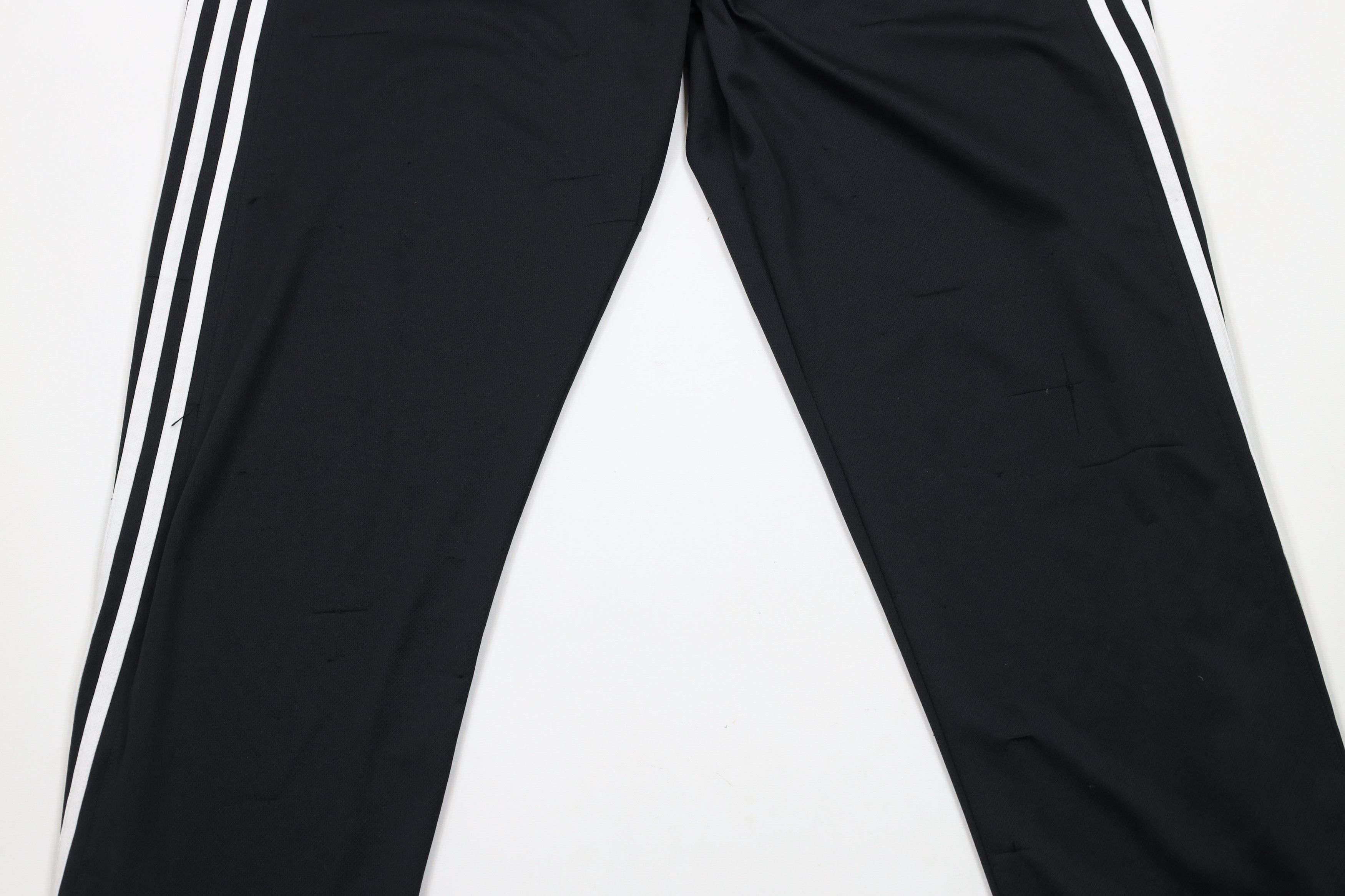 Adidas × Vintage Vintage Y2K Adidas Spell Out Striped Wide Leg Pants Black Size US 38 / EU 54 - 3 Thumbnail
