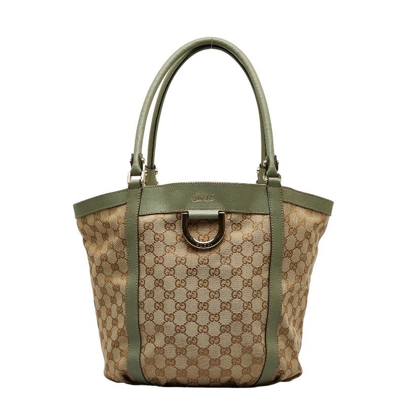 image of Gucci GG Canvas Abbey D-Ring Tote Bag in Brown, Women's