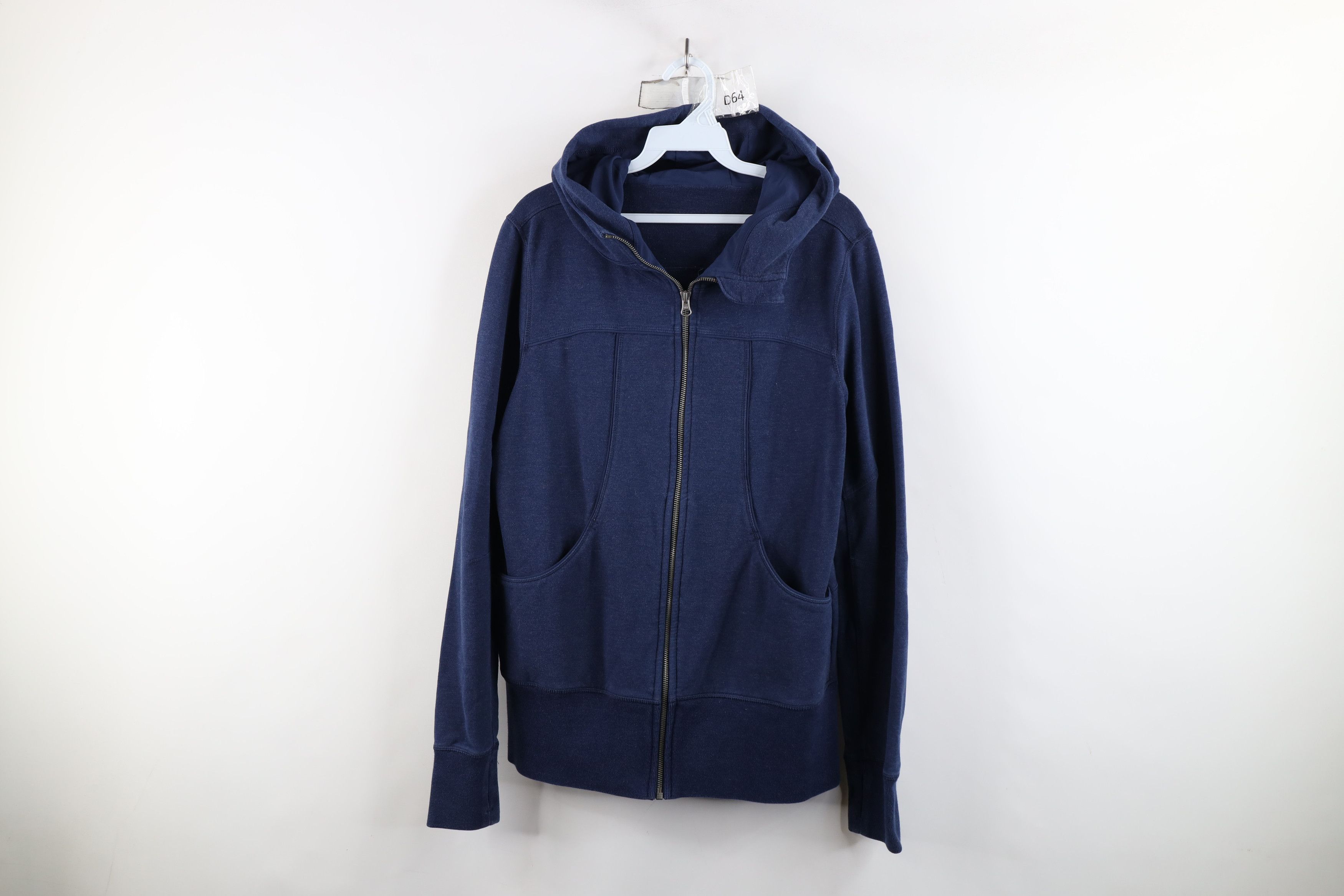 Lululemon × Vintage Lululemon Terry Full Zip Hoodie Sweatshirt Heather Blue Size US S / EU 44-46 / 1 - 1 Thumbnail