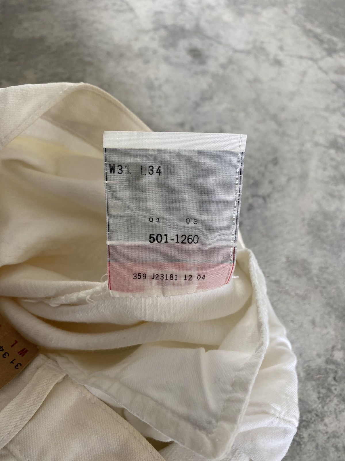 Levi's Size 30x34 Vintage 2004 Levi’s 501 Off White Denim Jeans Size US 30 / EU 46 - 20 Thumbnail