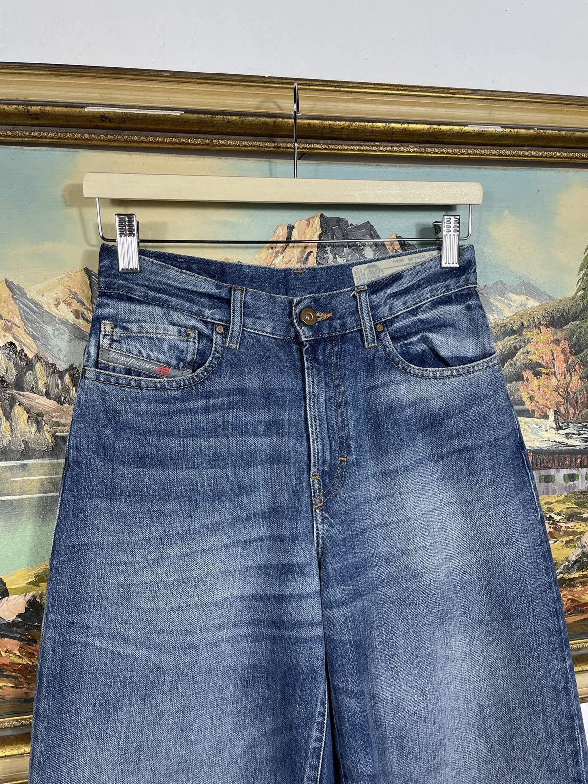 Diesel × Vintage Diesel Vintage Wide Leg Baggy Denim Jeans Pants Trousers Y2k Size 25" / US 0 / IT 36 - 6 Thumbnail