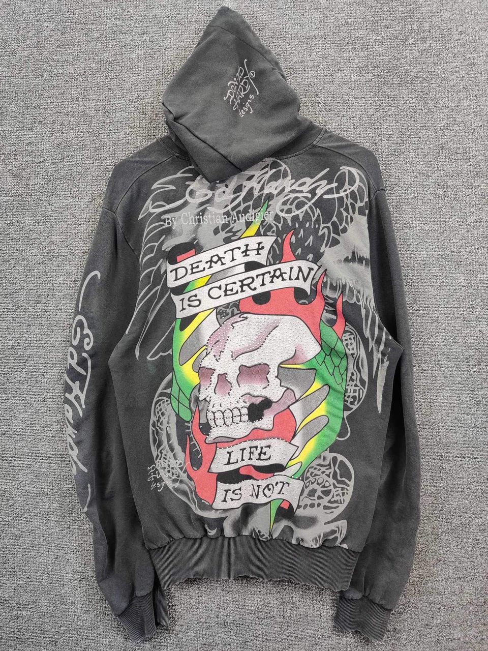 Ed Hardy Vintage Ed Hardy Christian Audigier Zipper Hoodie Size US XL / EU 56 / 4 - 1 Thumbnail