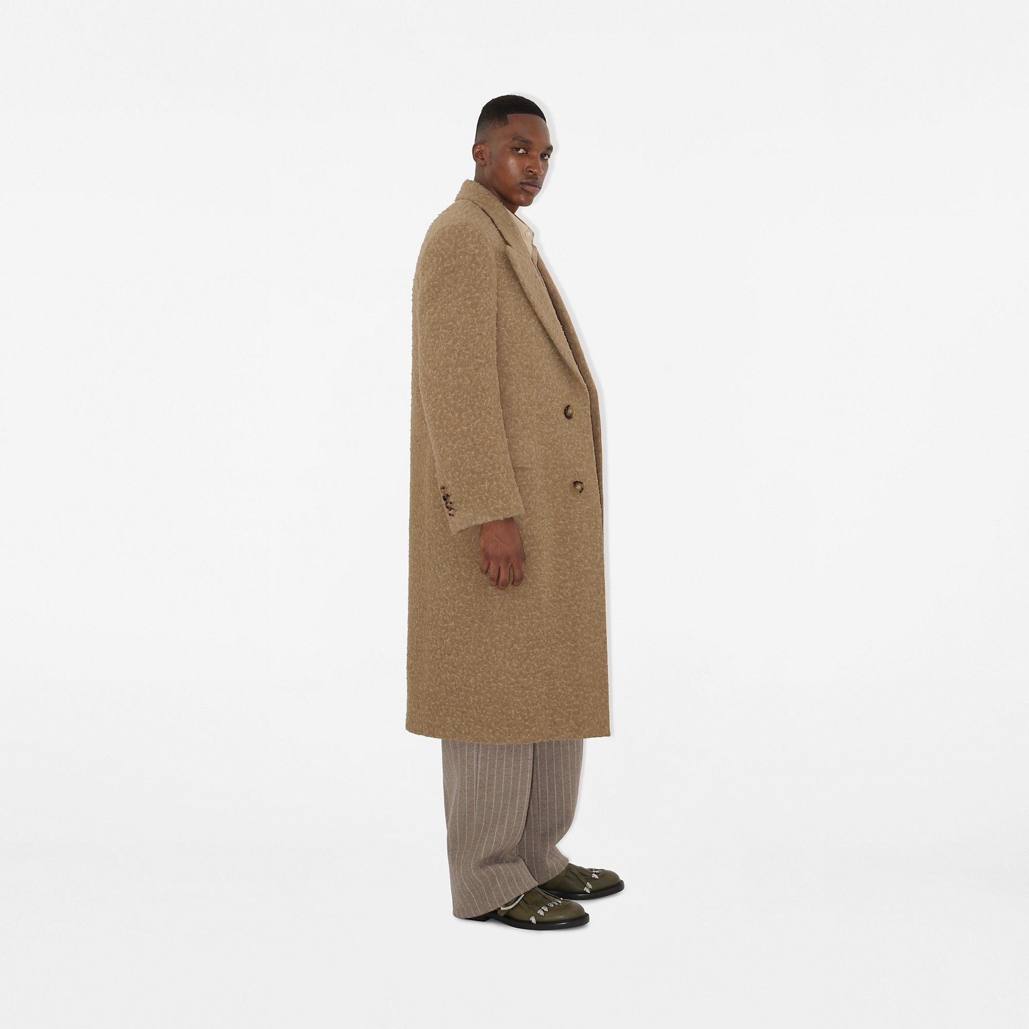 Burberry o1w1db10326 Linen Wool Blend Tailored Coat in Clay Size US M / EU 48-50 / 2 - 3 Thumbnail