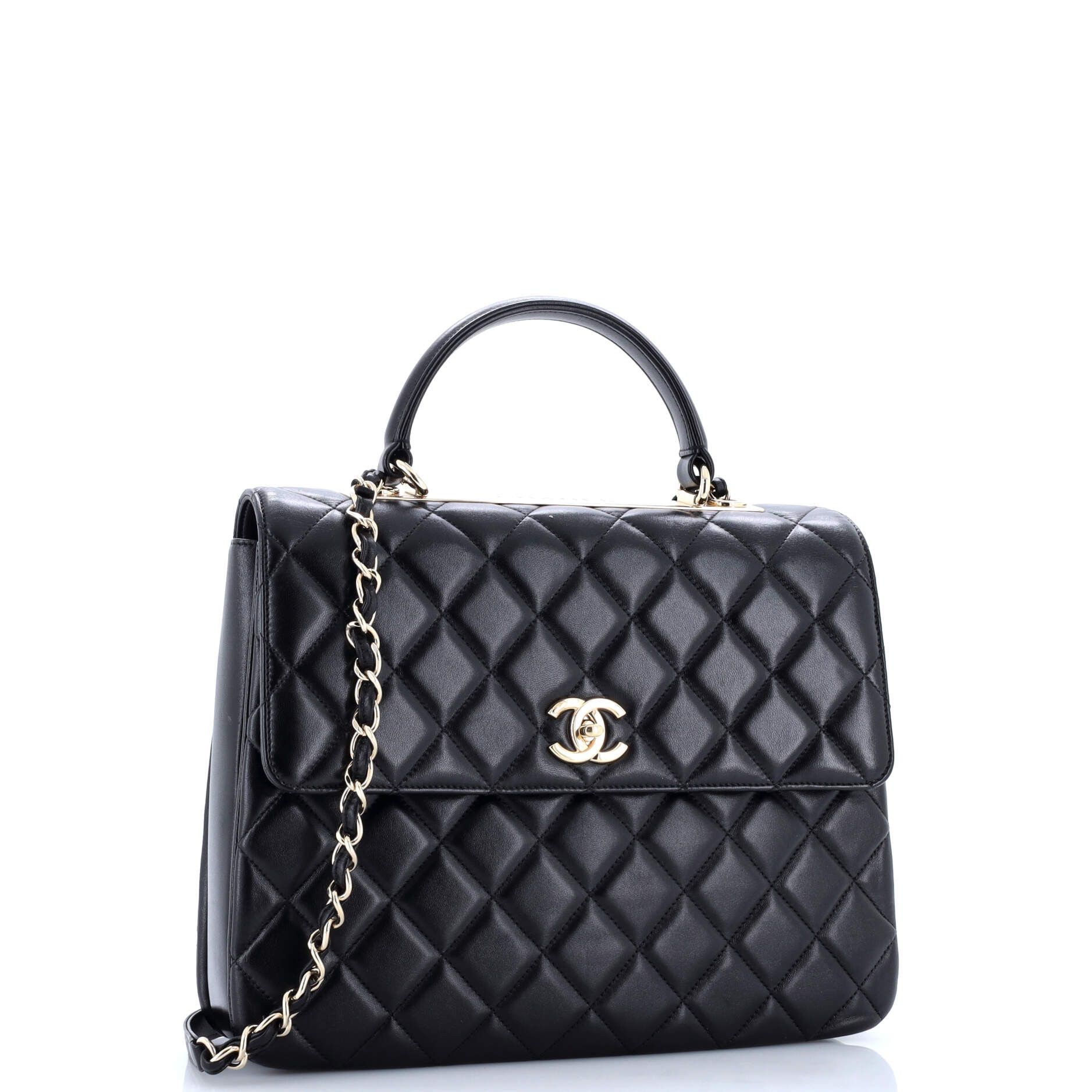 Chanel Trendy CC Top Handle Bag Quilted Lambskin Large Size ONE SIZE - 1 Thumbnail