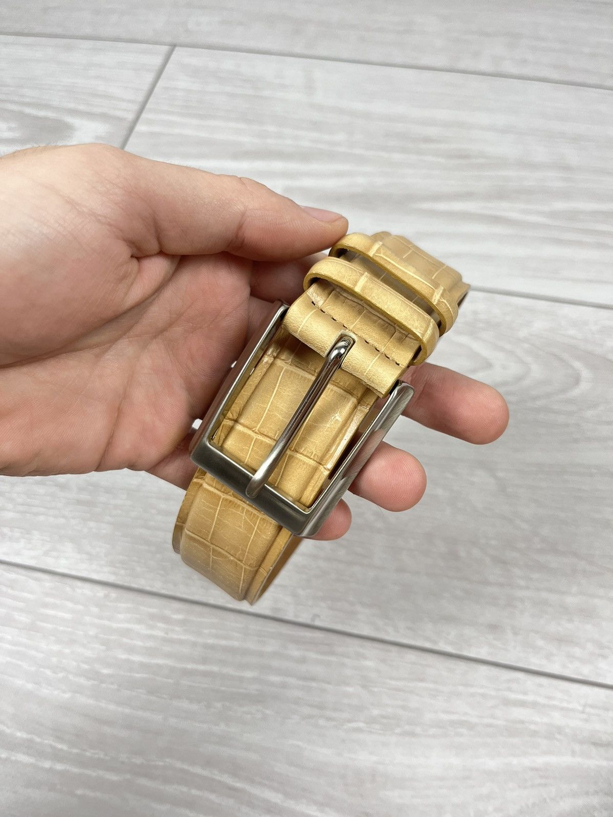 Luxe Claudio Orciani Italian Designers Luxury Leather Belt Size 36 - 3 Thumbnail