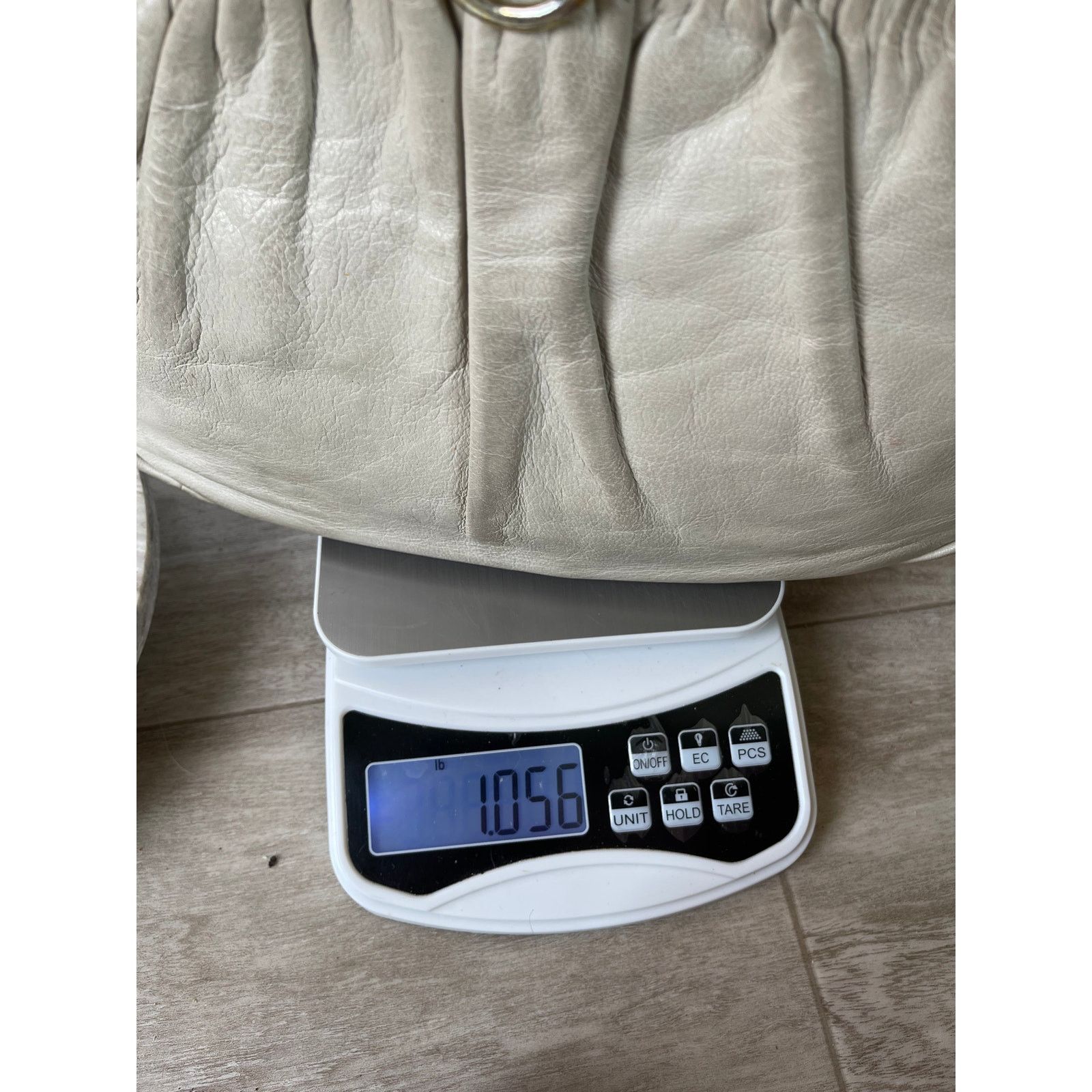 Vintage Etra VTG 50-60s Pleated Leather Handbag Elbief Frame White Size ONE SIZE - 15 Thumbnail