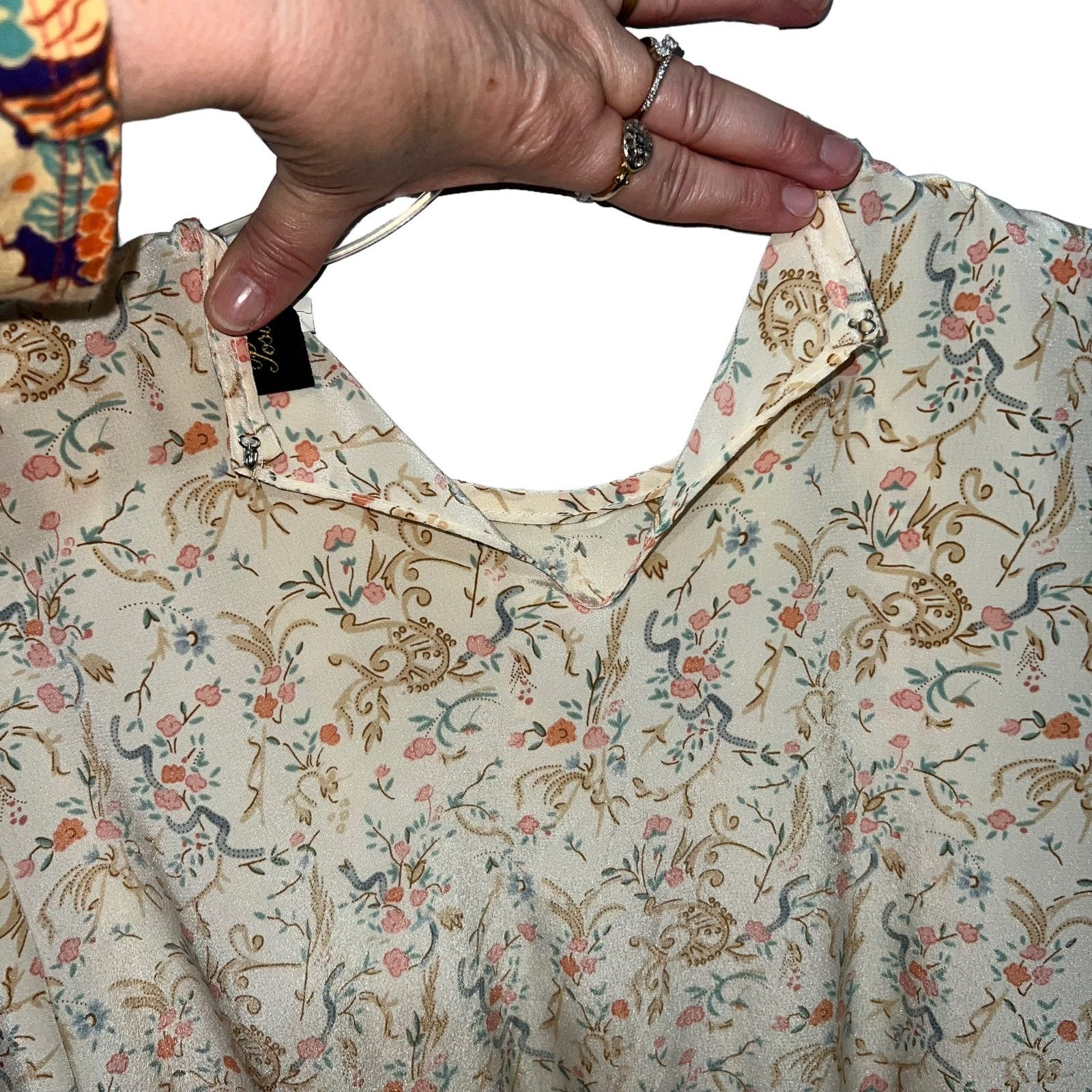 Vintage Vintage 80’s Lace Collar Floral Print Dress Cottagecore 3/4 Size S / US 4 / IT 40 - 13 Thumbnail