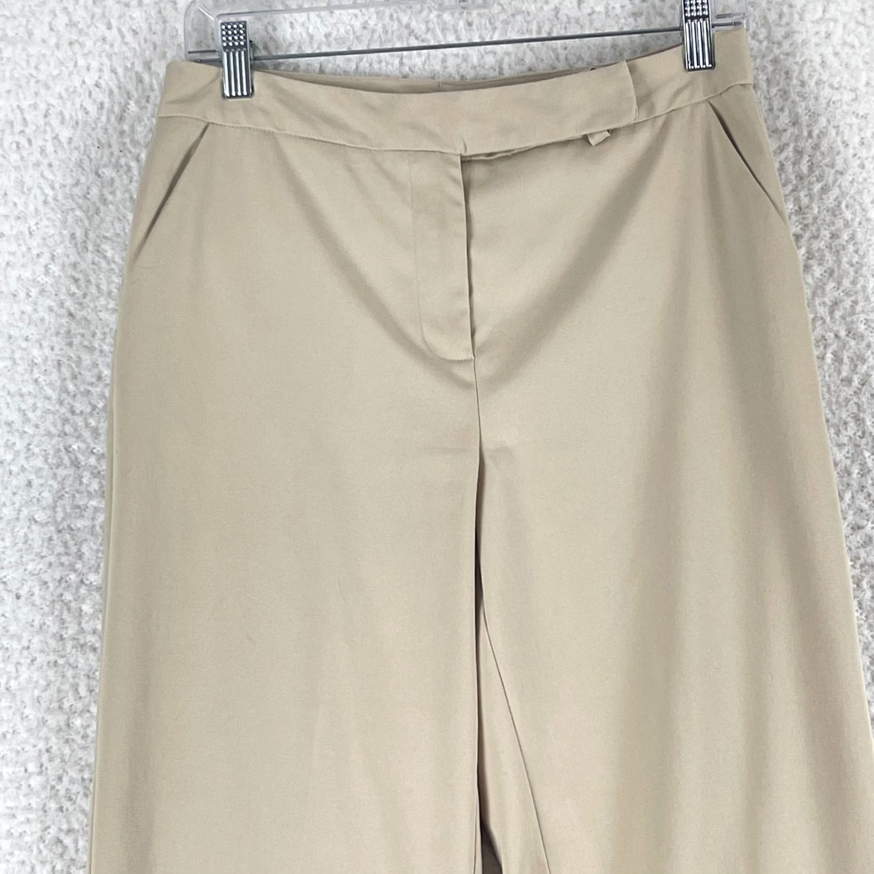 Talbots Talbots Dress Pants Womens 6 Beige Straight Leg Stretch Office Career Casual Size 28" / US 6 / IT 42 - 2 Thumbnail