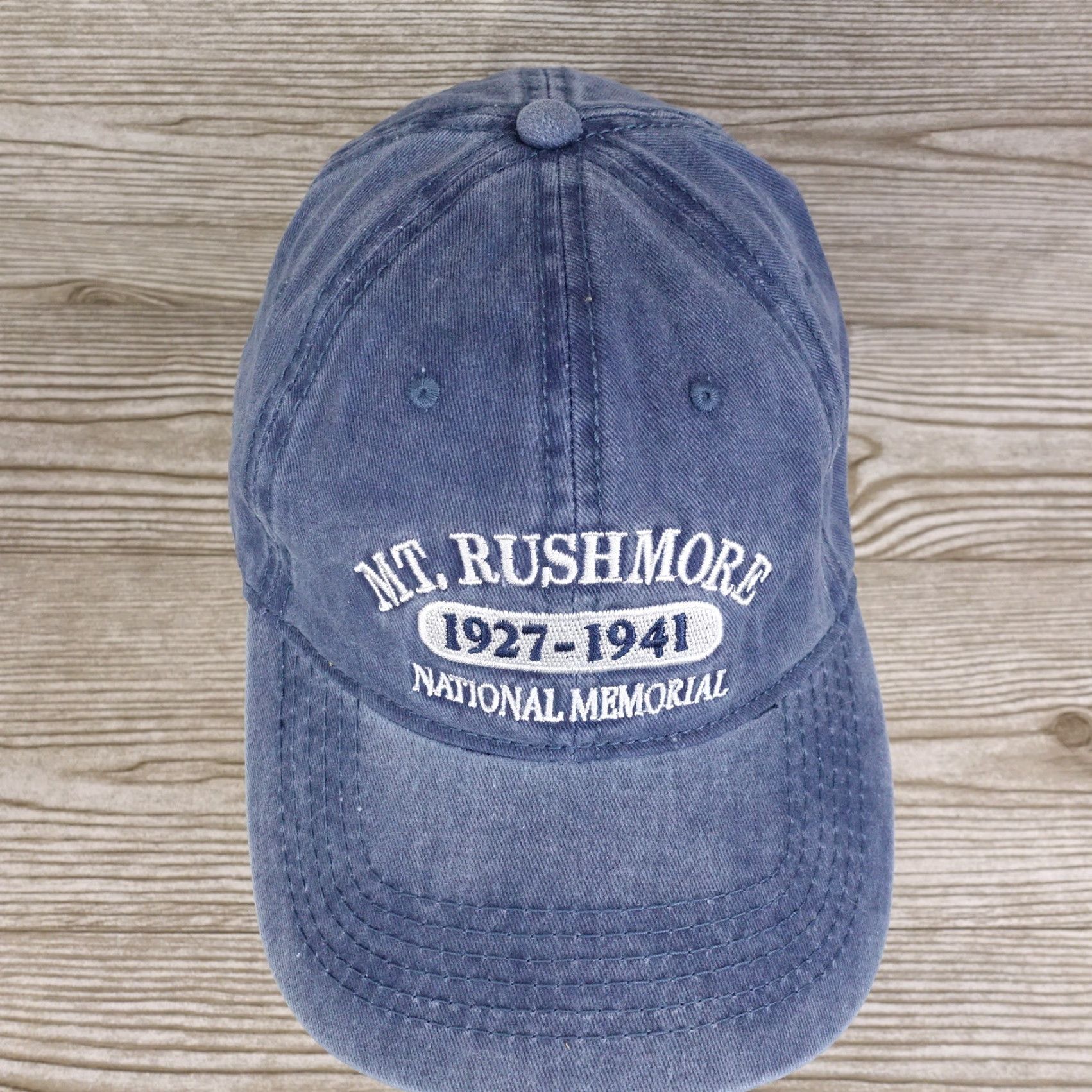 Vintage MOUNT RUSHMORE Baseball Cap Unisex One Size Blue Tourist Hat Size ONE SIZE - 3 Thumbnail