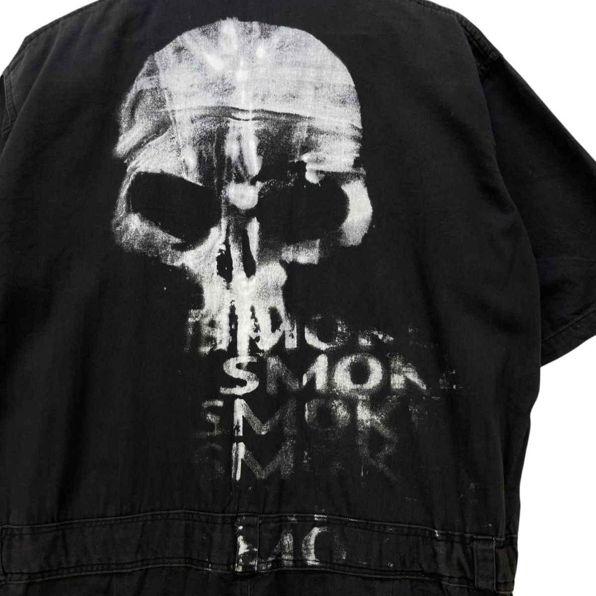 If Six Was Nine 💥 Hn+Die Overall Skull Graphic Print Splash Painting Size US 38 / EU 54 - 6 Thumbnail