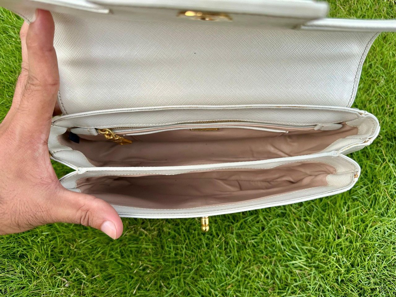 Prada Authentic Prada Saffiano Leather Crossbody Satchel Size ONE SIZE - 7 Thumbnail