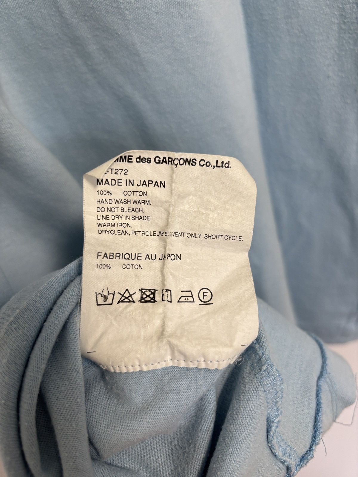 Comme des Garcons × Comme des Garcons PLAY CDG Play T-shit in Baby Blue Size US L / EU 52-54 / 3 - 3 Thumbnail
