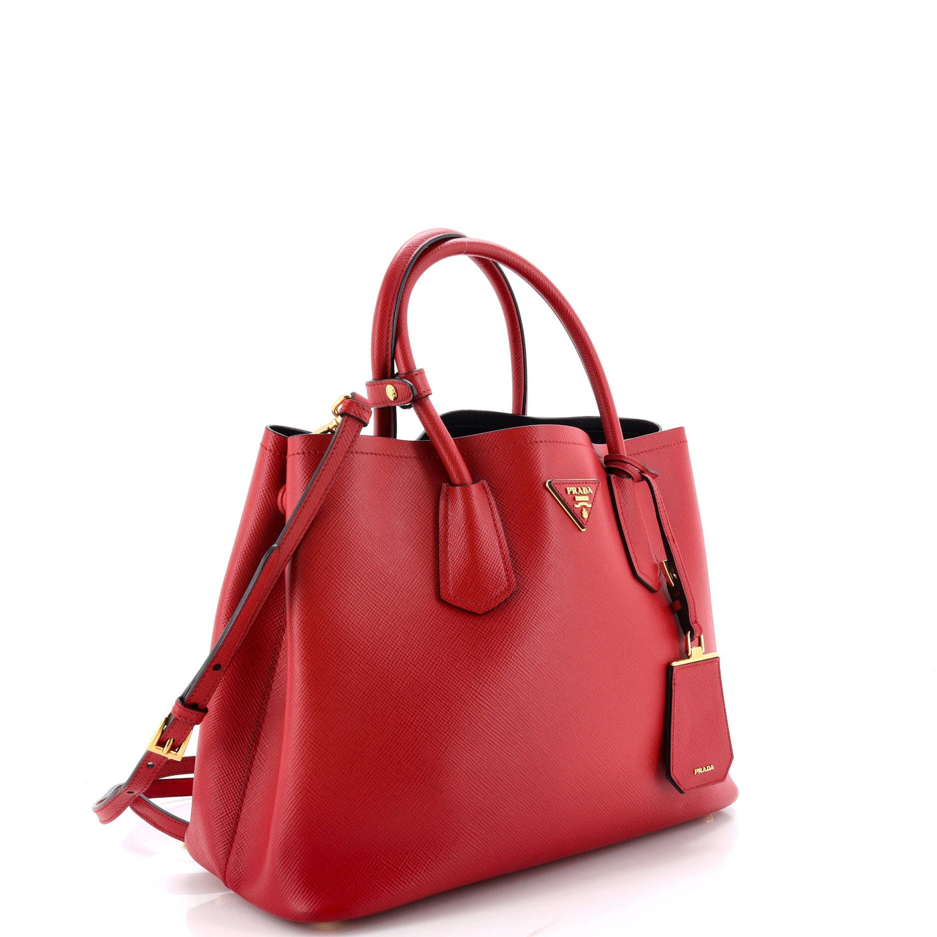 Prada Cuir Double Tote Saffiano Leather Medium Size ONE SIZE - 1 Thumbnail