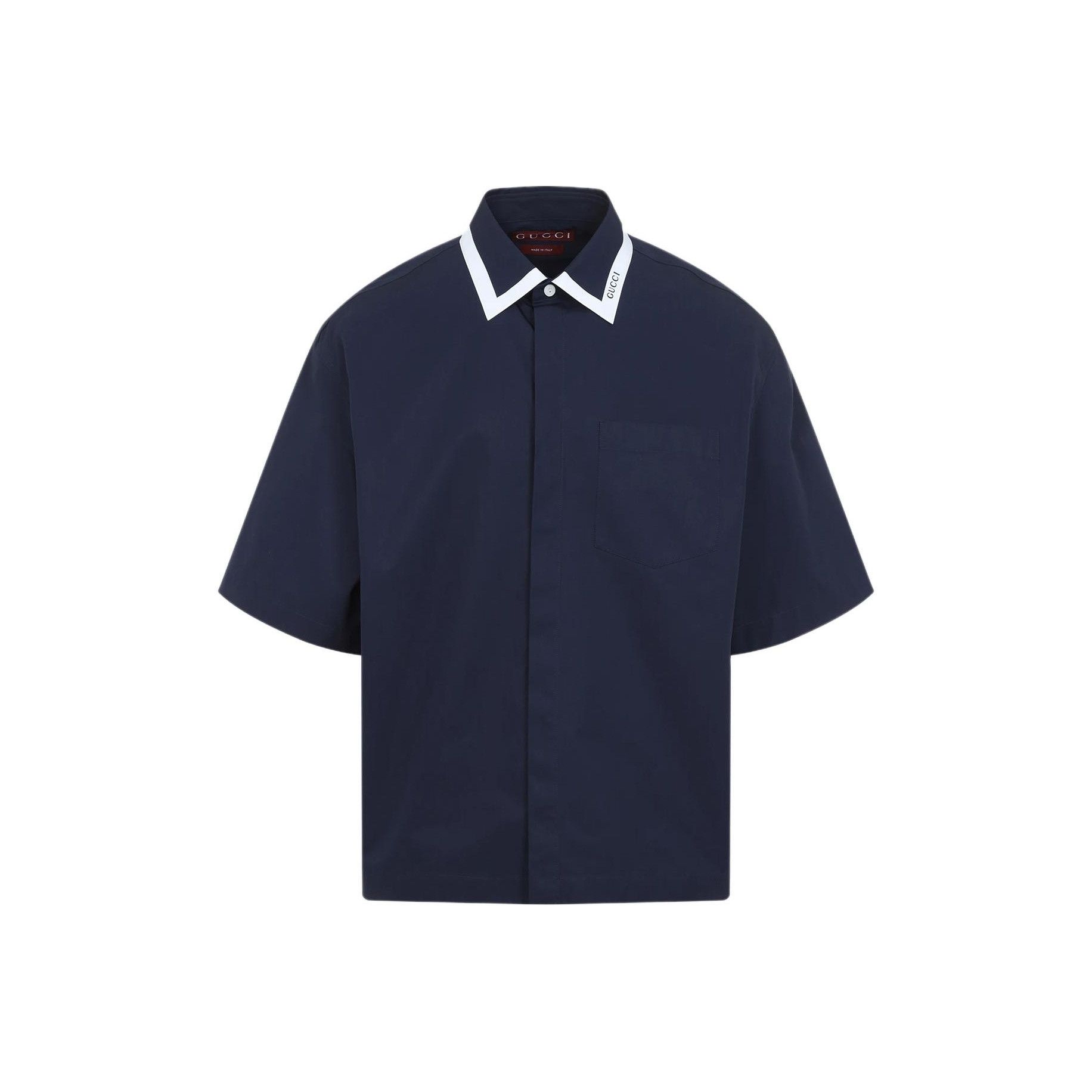 Gucci Gucci Contrast Collar Short Sleeve Shirt Size M Size US M / EU 48-50 / 2 - 1 Thumbnail