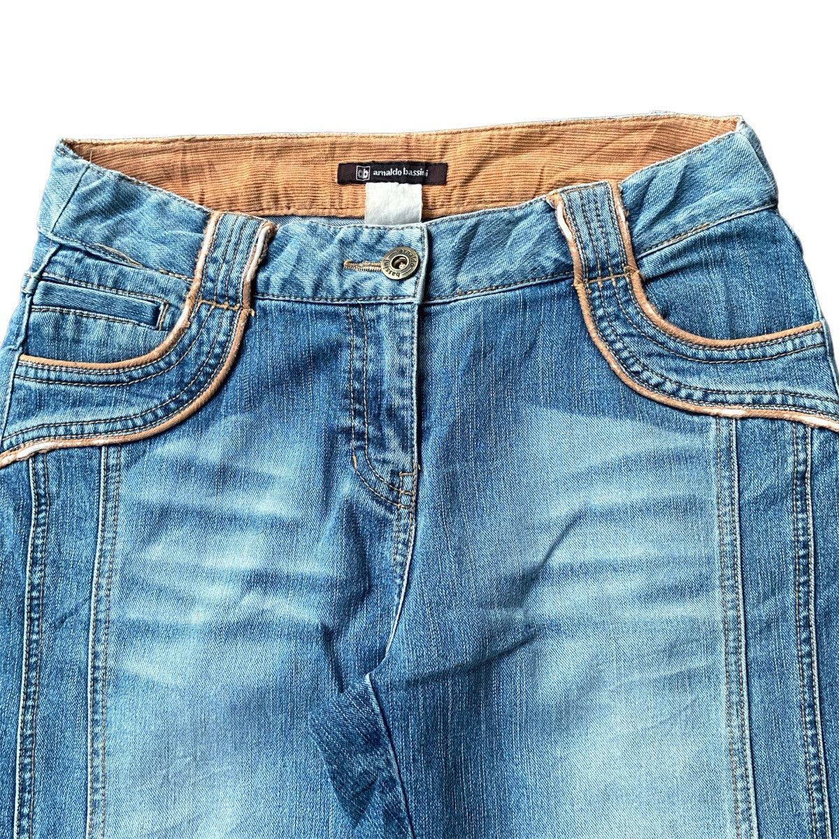 If Six Was Nine × Tornado Mart Vintage Y2K Arnaldo Basini Flared Bootcut Denim Jeans Size US 28 / EU 44 - 5 Thumbnail