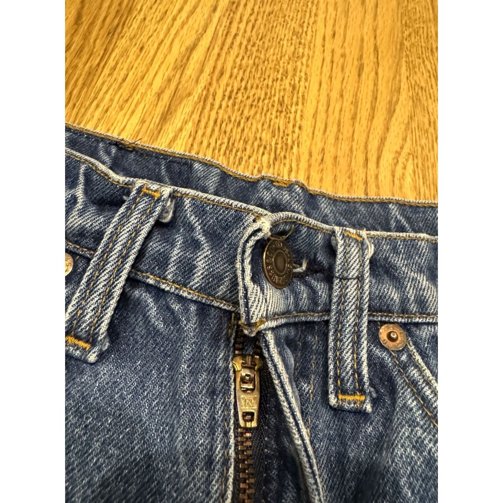 Levi's VINTAGE Levi’s Orange Tab Denim Jean Shorts 517 Mens 30 Actual 30 Levis Vtg Denim Shorts Blue 80s 90s USA Jeans Mens Size US 30 / EU 46 - 4 Thumbnail