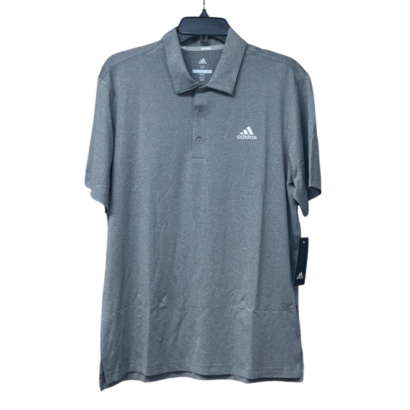 Adidas Adidas Mens Grey Golf Polo Shirt, Heather Gray, Sz. M Size US M / EU 48-50 / 2 - 4 Thumbnail