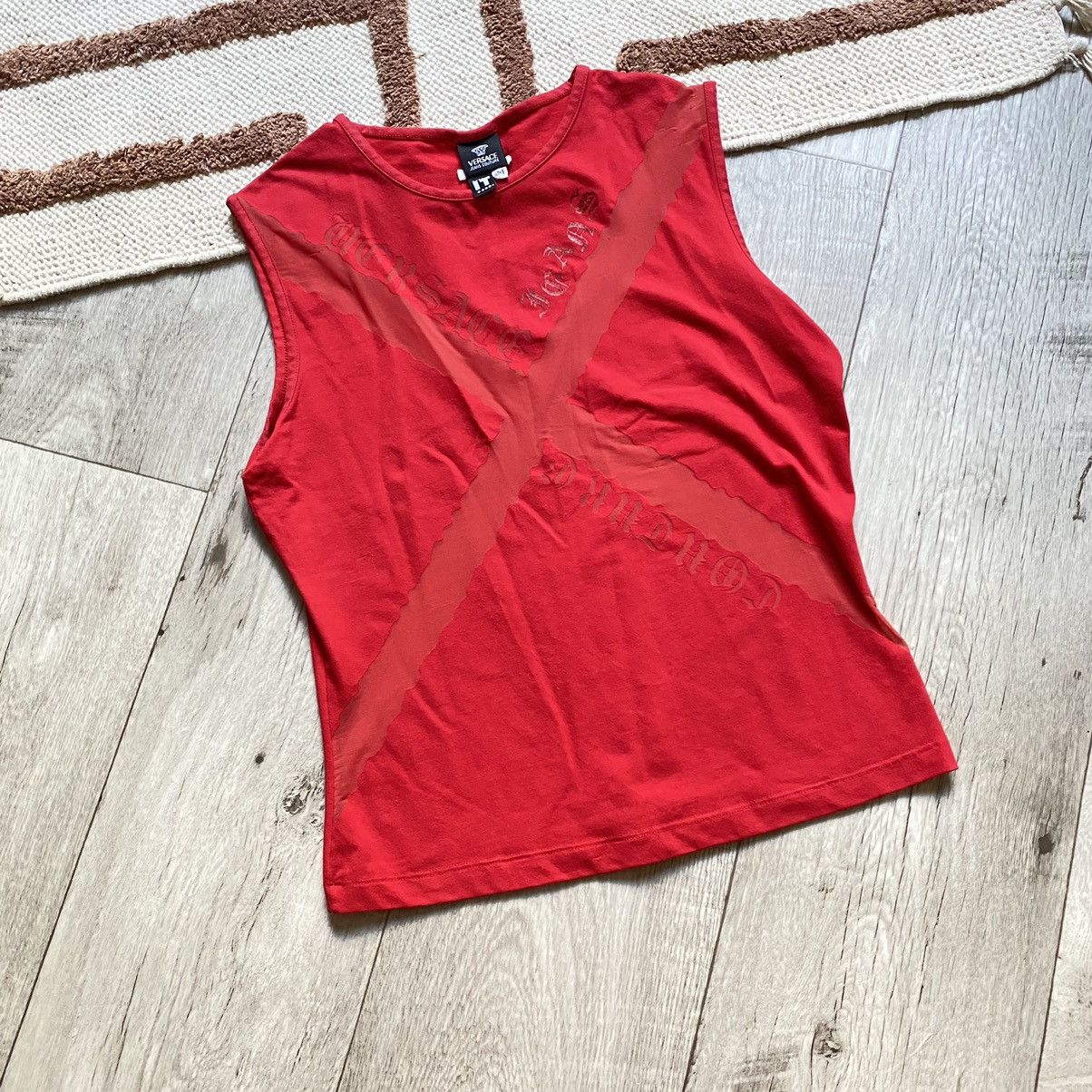 Versace Jeans Couture VERSACE Y2K X MESH RED TANK TOP Size M / US 6-8 / IT 42-44 - 1 Thumbnail