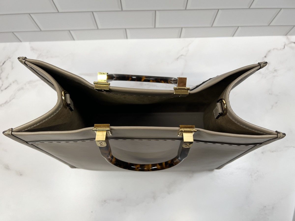 FENDI Tan Sunshine Calfskin Medium Tote Bag Purse