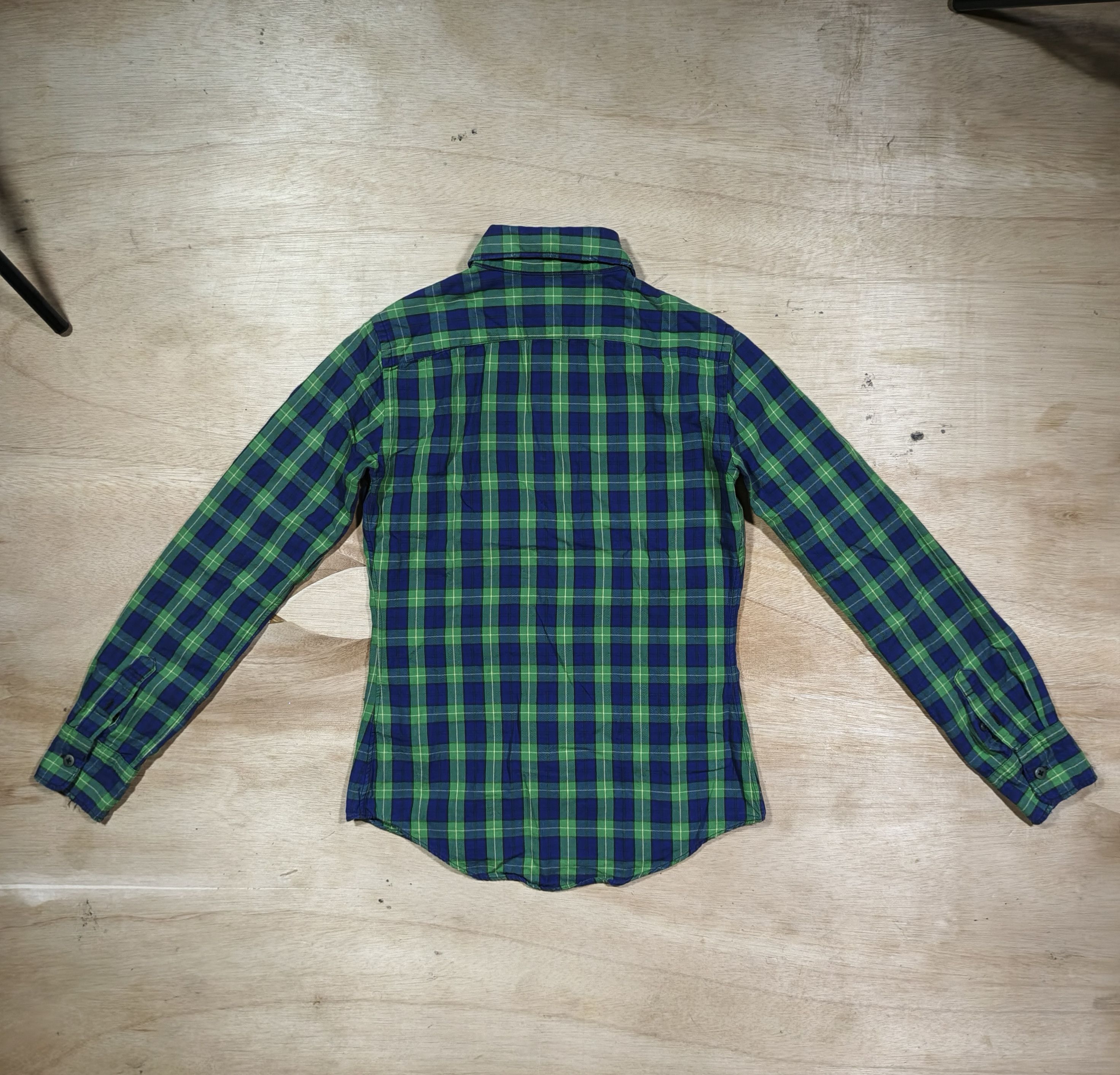 45rpm 45rpm Green & Blue Plaid Longsleeve Shirt Size M / US 6-8 / IT 42-44 - 5 Thumbnail