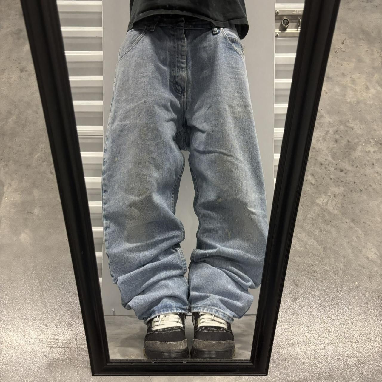 Japanese Brand × Vintage Crazy Vintage Y2K/2000s Grunge Light Wash Skater Denim Jeans! Size US 36 / EU 52 - 1 Thumbnail
