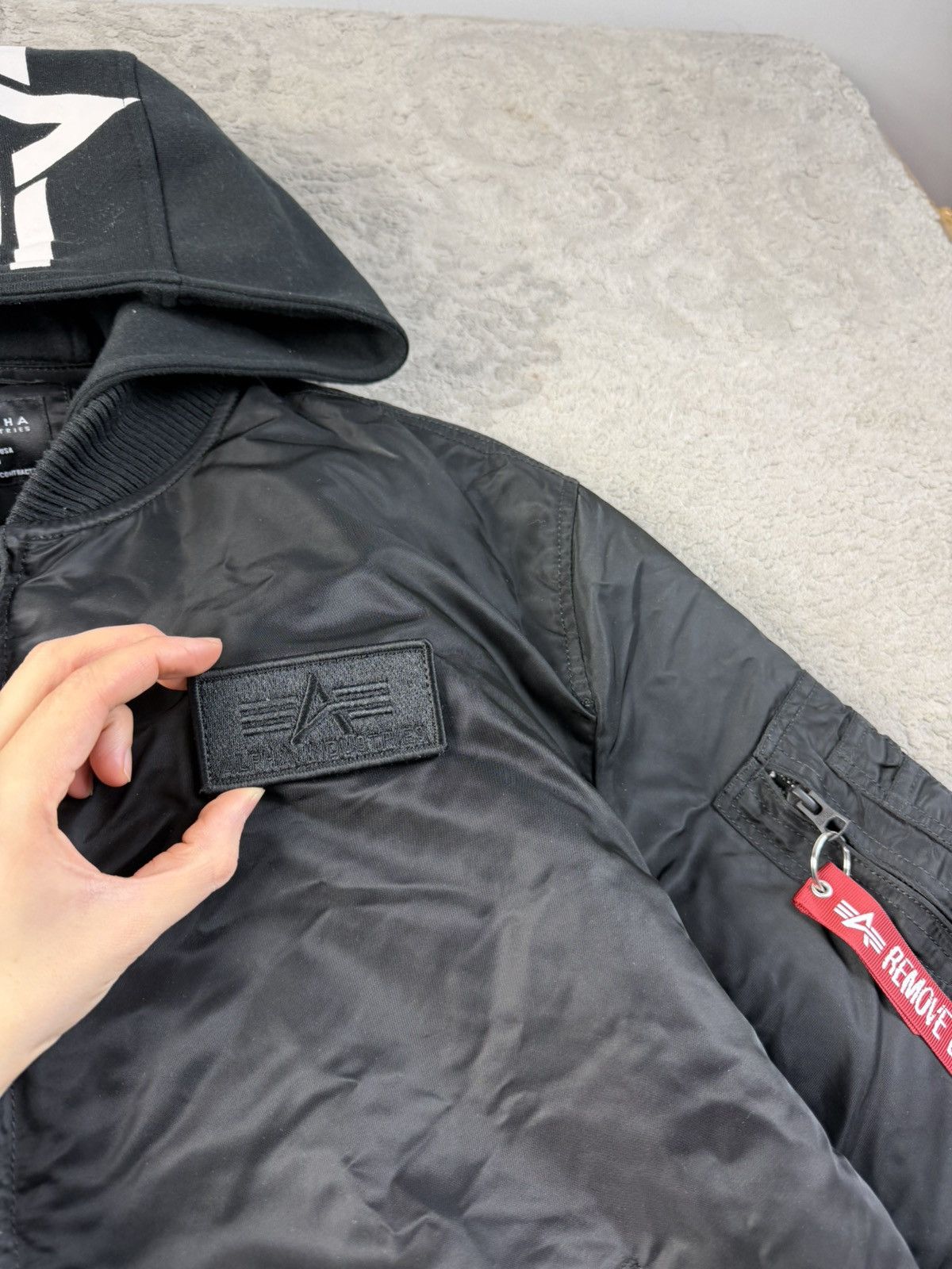 Alpha Industries Alpha Industries MA-1 ZH Big Logo Bomber Jacket Nylon Size US XXL / EU 58 / 5 - 8 Thumbnail