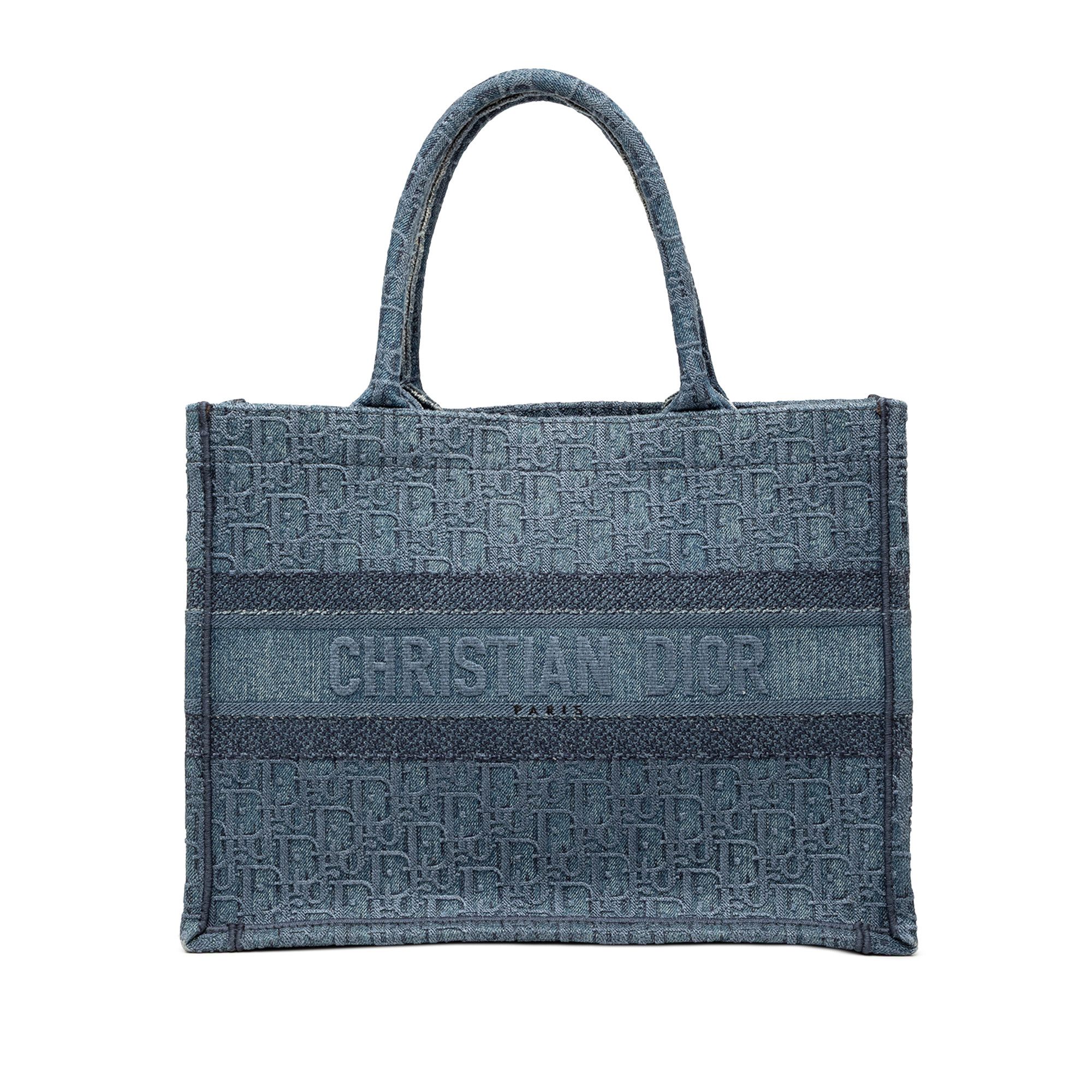 Dior Dior Medium Oblique Denim Book Tote Size ONE SIZE - 1 Thumbnail