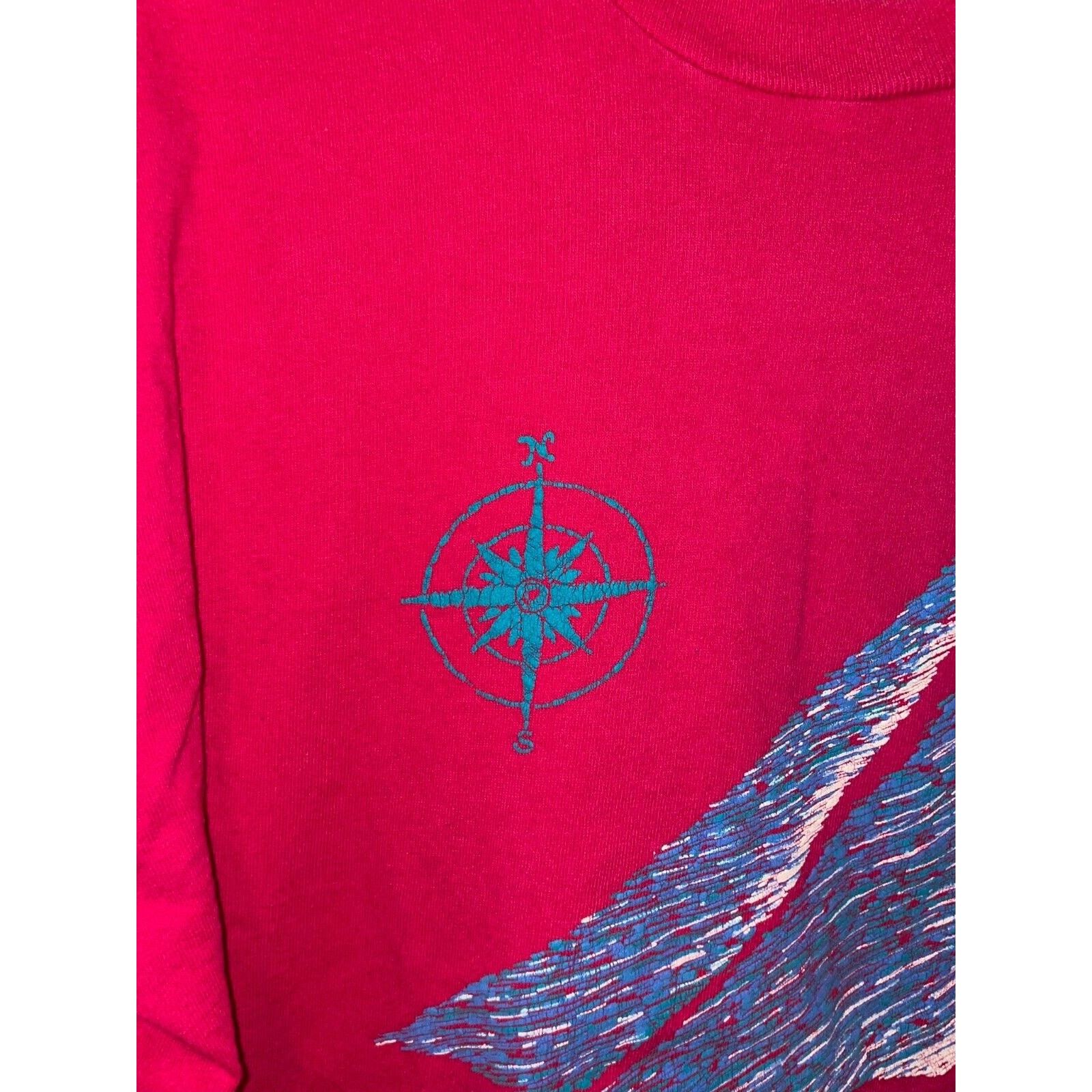 Fruit Of The Loom Vintage Oregon Coast Shirt Sailboat Sail Boat Pink Tee 90s X Size US XL / EU 56 / 4 - 3 Thumbnail
