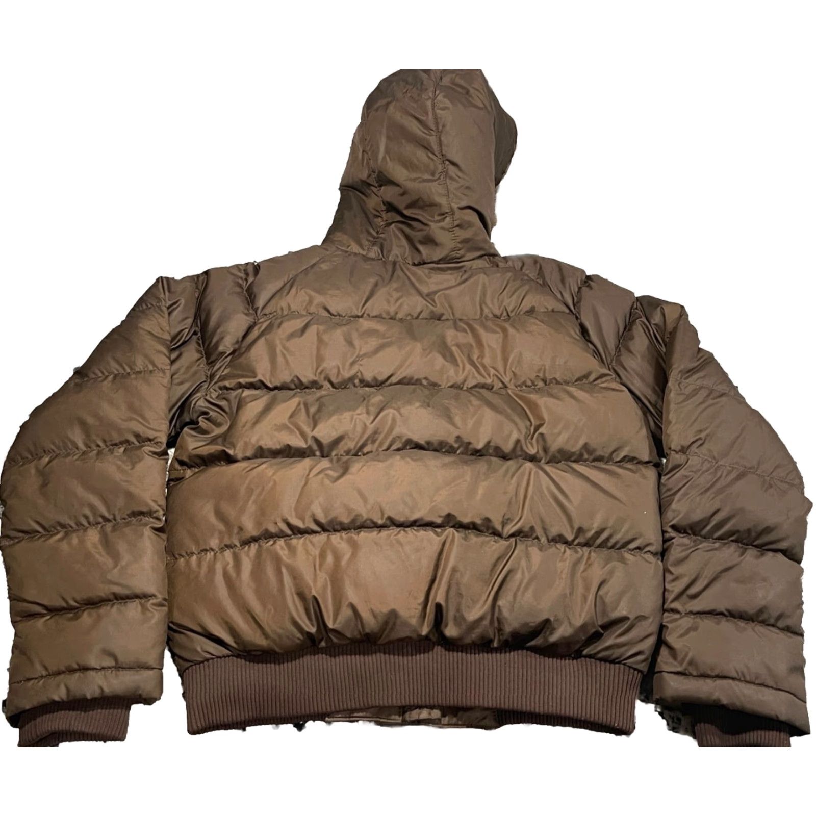 Polo Ralph Lauren VINTAGE Polo Ralph Lauren Jacket Womens S Brown Down Fill Puffer Fur Hooded Short Softshell Coat Size S / US 4 / IT 40 - 4 Thumbnail