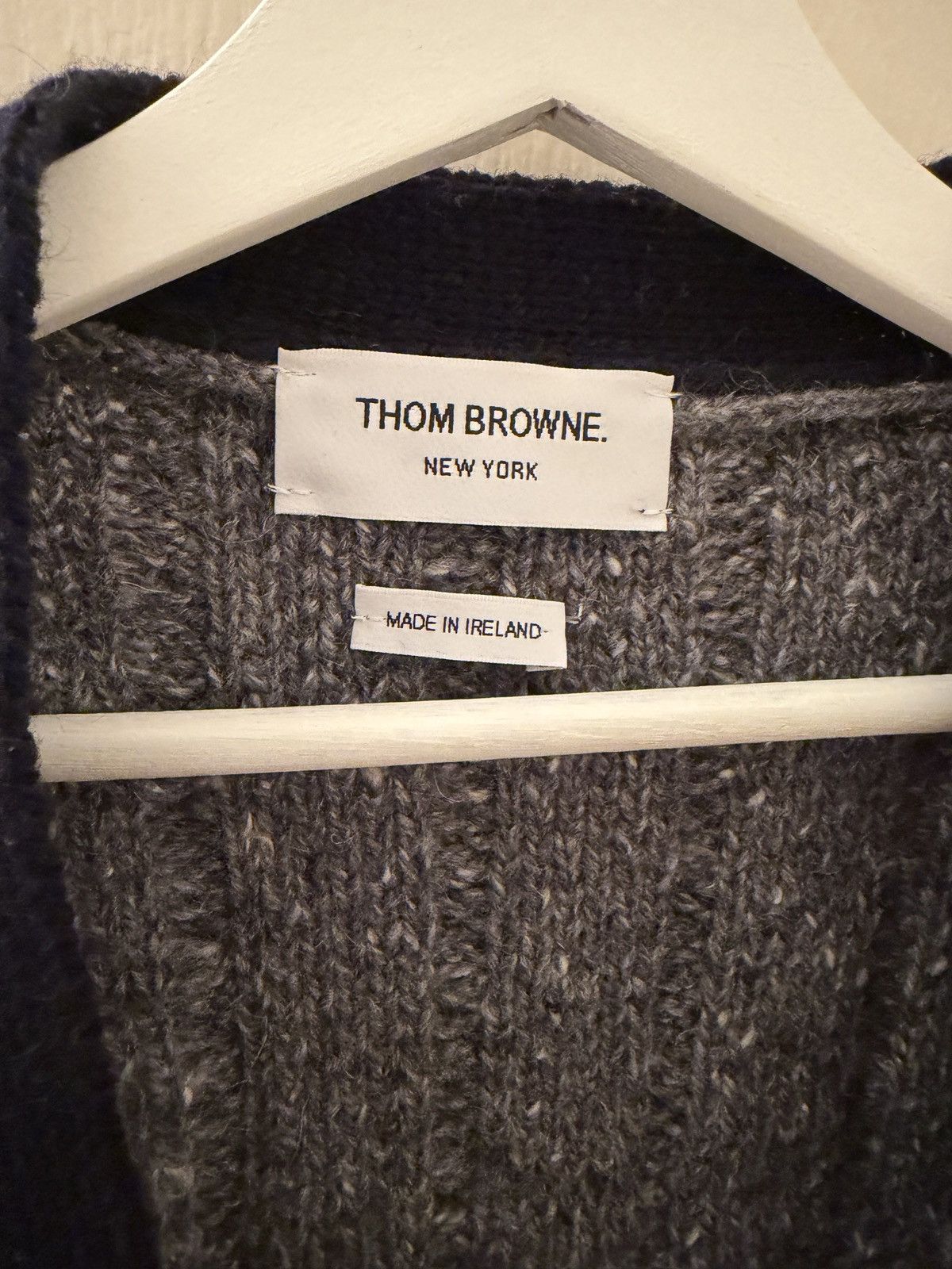 Thom Browne Thom Browne Gray 4-Bar Cardigan Size US M / EU 48-50 / 2 - 4 Thumbnail