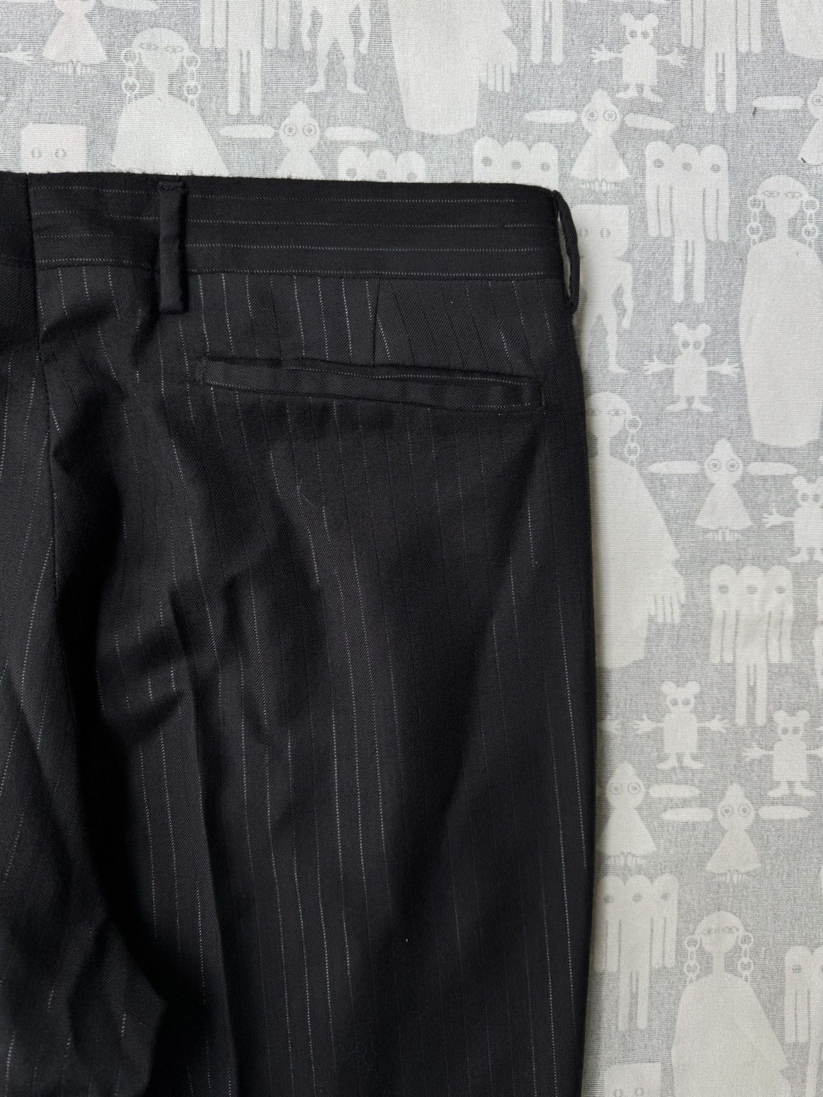 Dior Dior Homme SS04 Pinstripes Shiny Threads Black Suit Size 48S - 16 Thumbnail