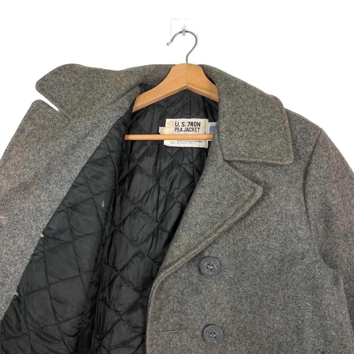 Schott Vintage US.740N Pea Jacket Schott Made in USA Double Breast Size US M / EU 48-50 / 2 - 10 Thumbnail