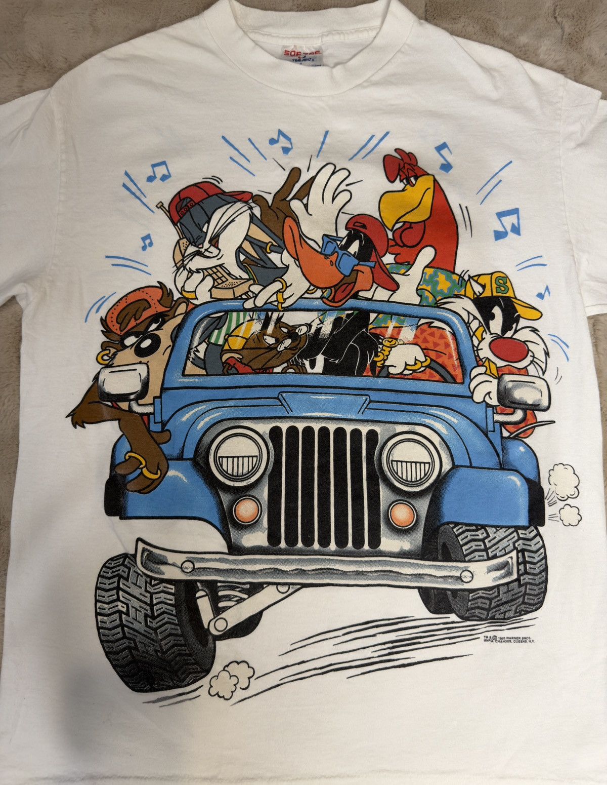 TEE JAYS Vintage 90s Looney Tunes WB Crew Tee – Changes Tag Size US L / EU 52-54 / 3 - 2 Thumbnail