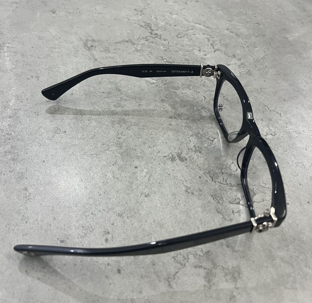Chrome Hearts Chrome Hearts GITTIN ANY ? Black Glasses Size ONE SIZE - 4 Thumbnail