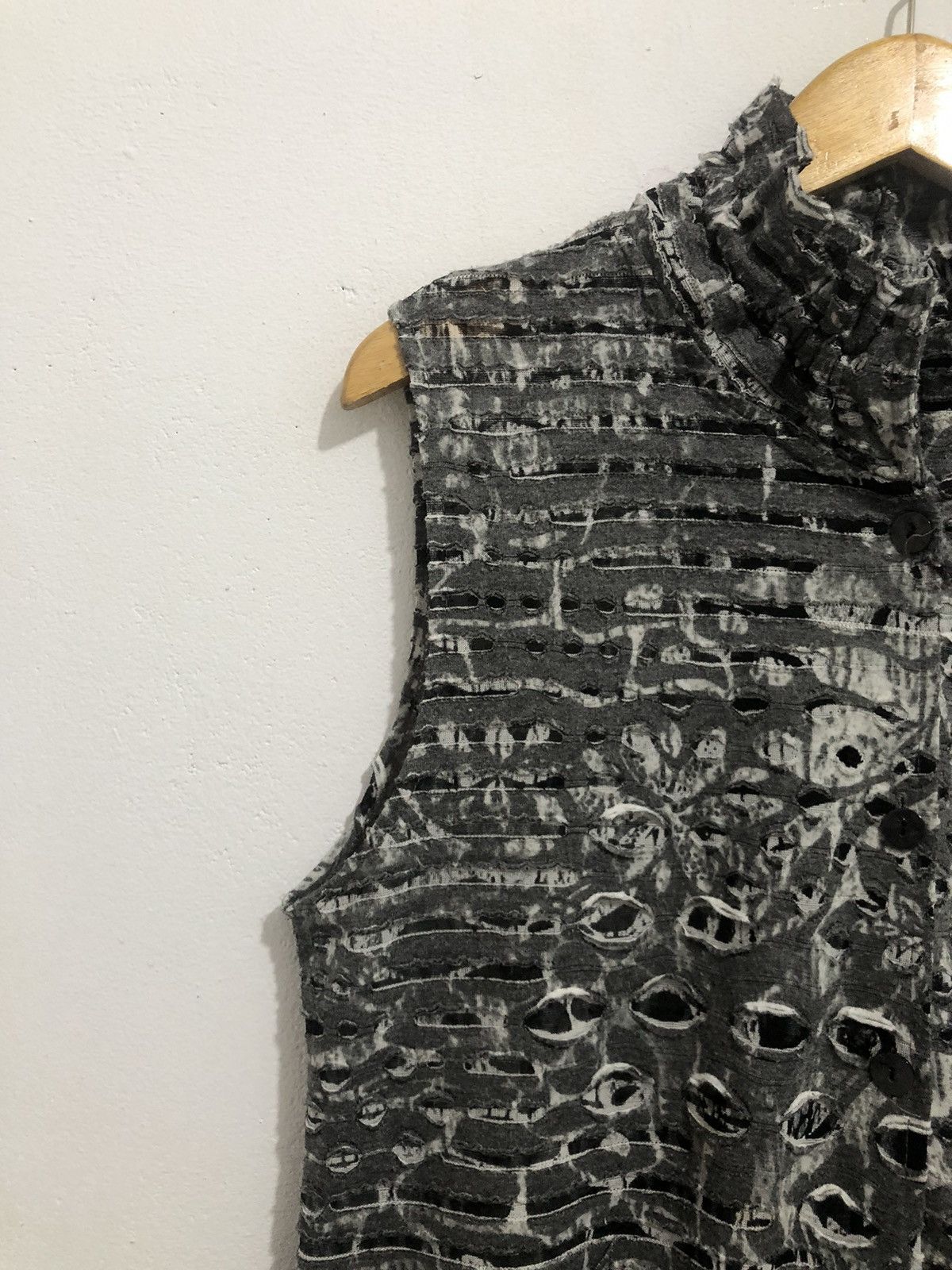 Yohji Yamamoto Japanese Brand Distressed Grunge Poem Short Sleeve Size L / US 10 / IT 46 - 4 Thumbnail