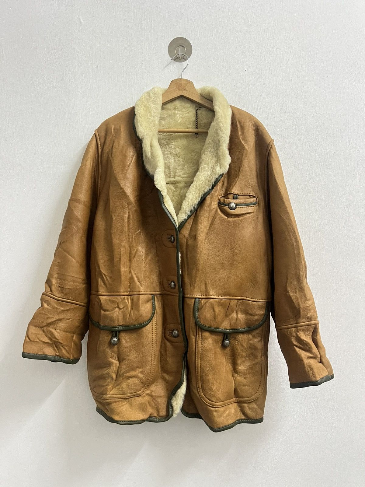 Vintage Vintage Maffei Shearling Jacket Size US L / EU 52-54 / 3 - 1 Thumbnail