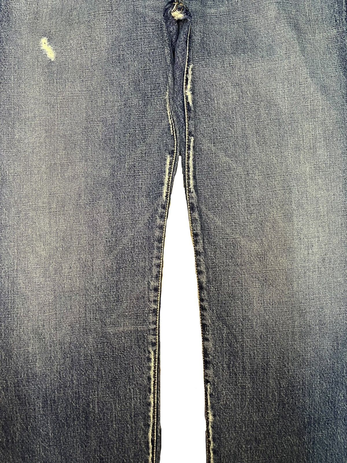 Gap Vintage Gap Blue Wash Distress Loose Selvedge Jeans Size US 32 / EU 48 - 3 Thumbnail