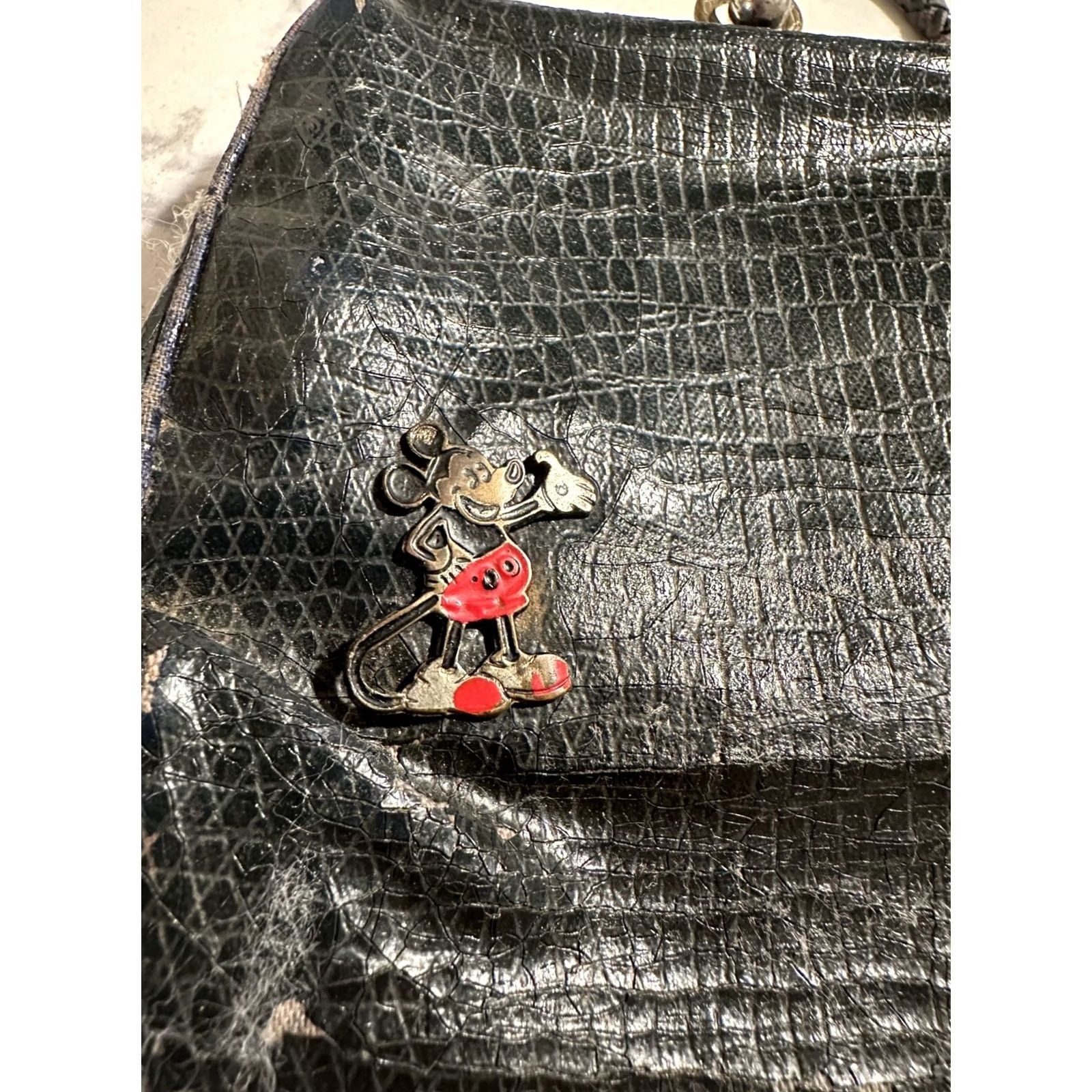 Vintage VINTAGE Micky Mouse Coin Purse Wallet Closing Clasp Extremely Old AS IS Black Women Size ONE SIZE - 2 Thumbnail