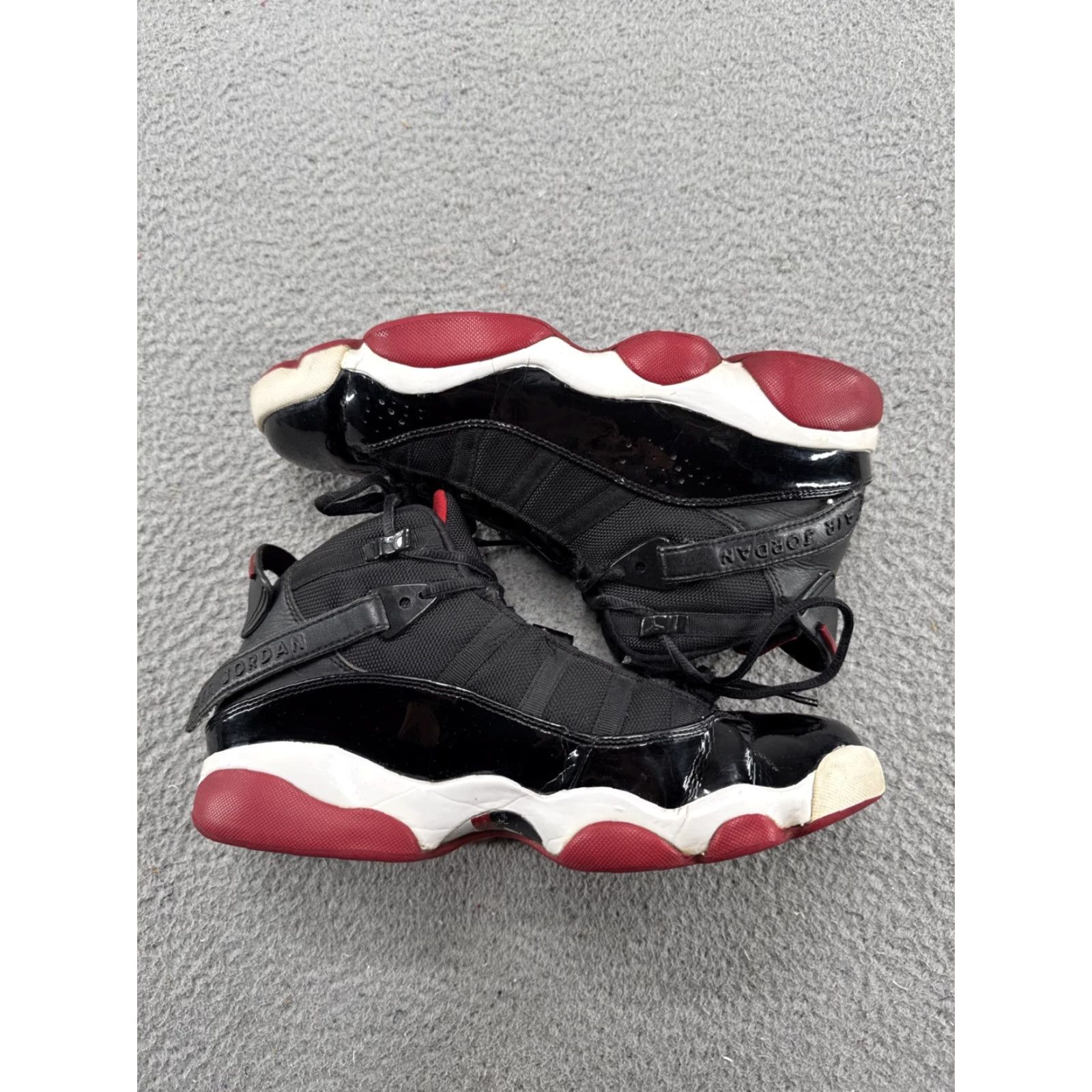 Jordan Brand Jordan 6 Rings Bred 2013 Men Nike Jordan 6 Rings Sneaker Leather Black Red 9 US 322992-071 Size ONE SIZE - 3 Thumbnail