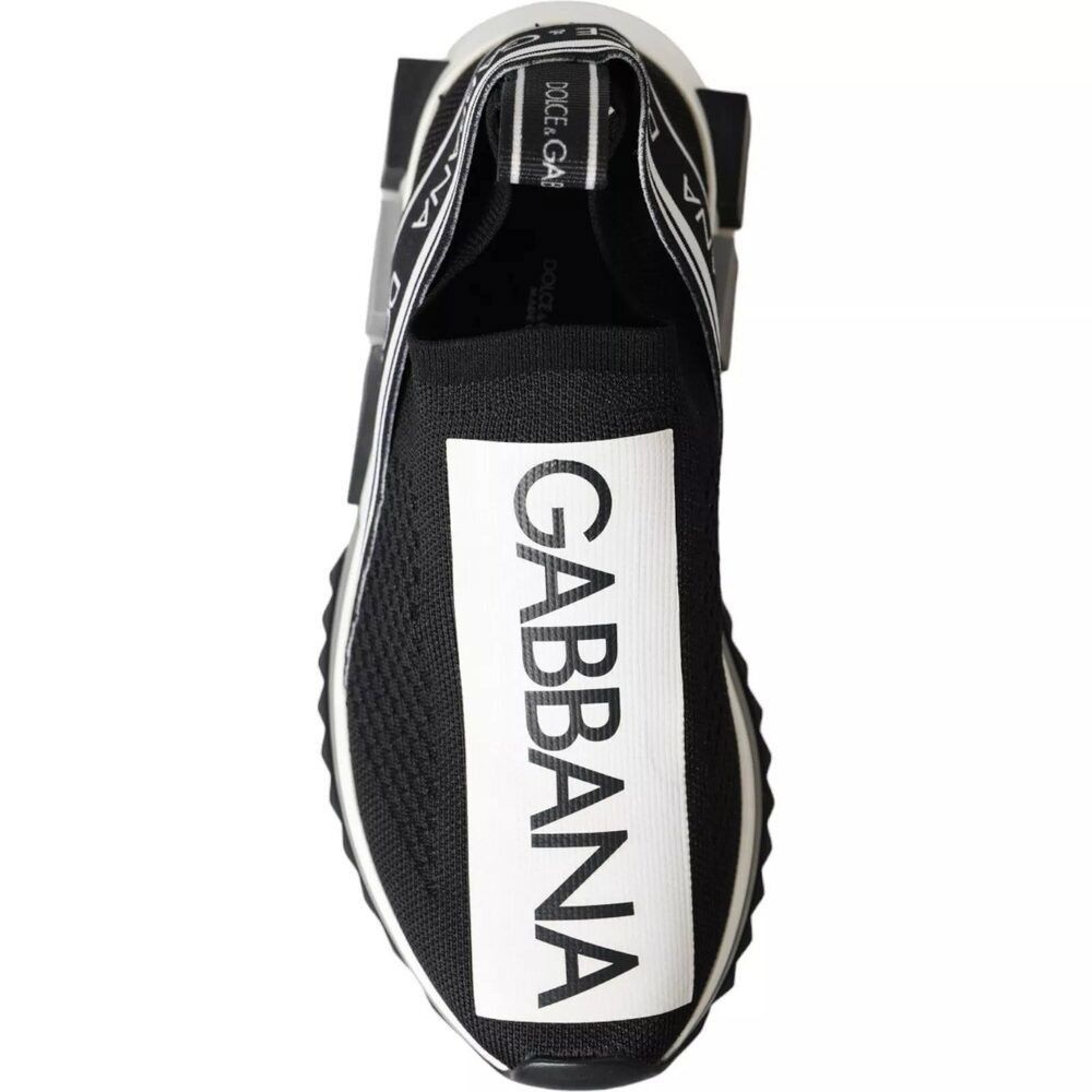 Dolce & Gabbana Dolce & Gabbana Black White Slip On Sorrento Sneakers Shoes Size US 6.5 / EU 39-40 - 6 Thumbnail