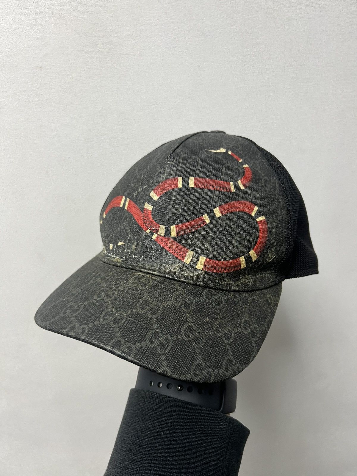 Gucci Gucci Monogram Cap Hat Skake Print Luxury Drill Size ONE SIZE - 2 Thumbnail