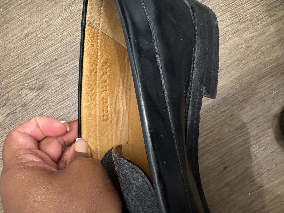 Gucci Gucci Black GG Supreme Canvas Tassel Loafers Size US 13 / EU 46 - 4 Thumbnail