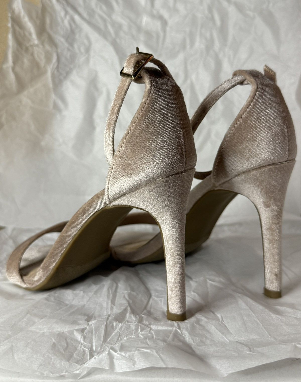 Apt. 9 APT. 9 Women’s Blush Pink Velvet Ankle Strap Heels – Size 7 Size US 7 / IT 37 - 4 Thumbnail