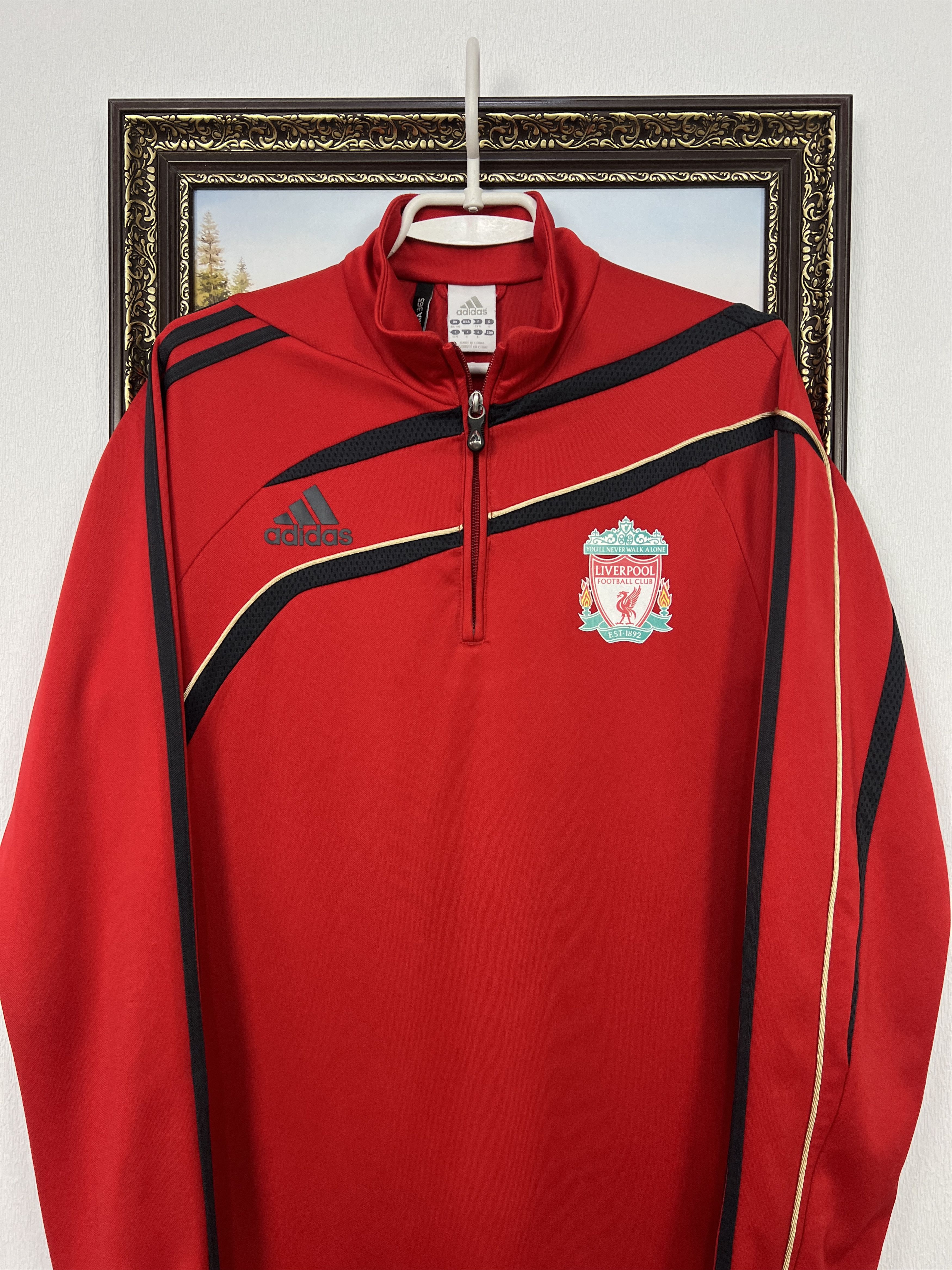Adidas Vintage Adidas Liverpool Football Jacket Soccer Train Size US M / EU 48-50 / 2 - 2 Thumbnail