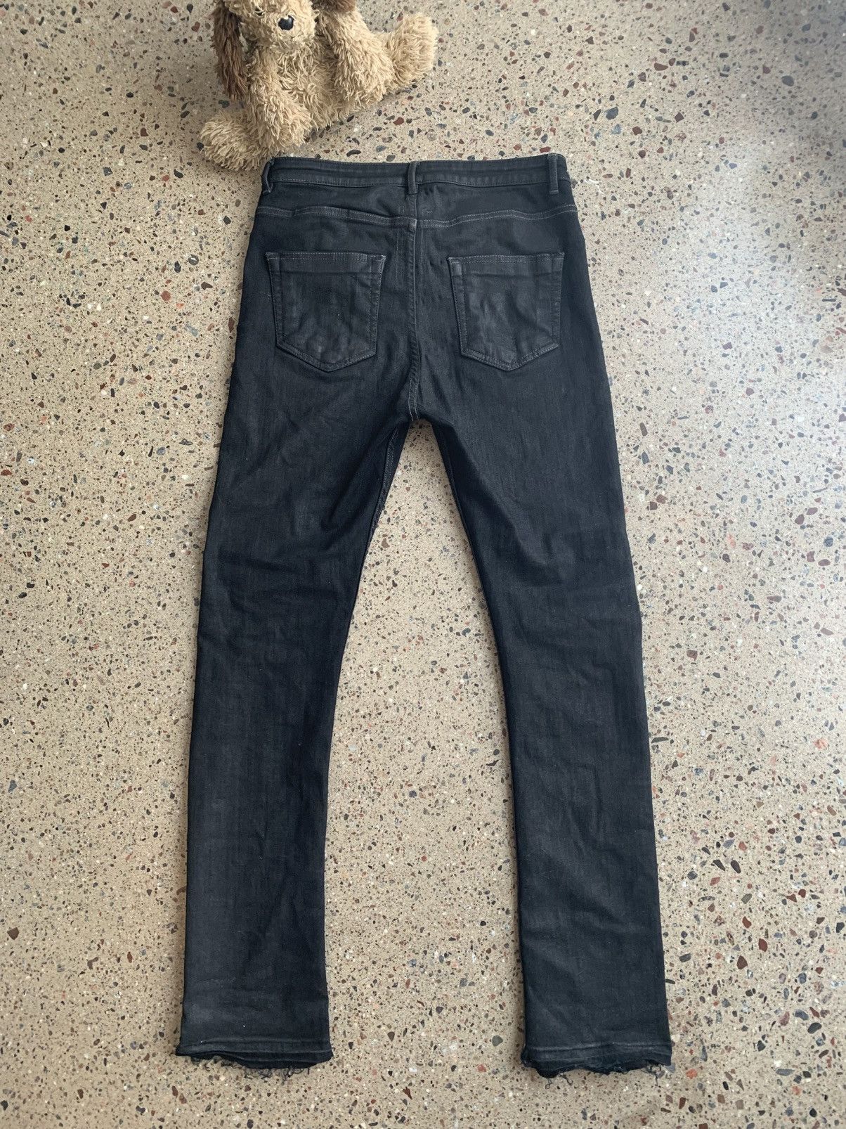 Rick Owens Drkshdw Rick Owen DRKSHDW Black Waxed Detroit Cuts Size US 28 / EU 44 - 4 Thumbnail