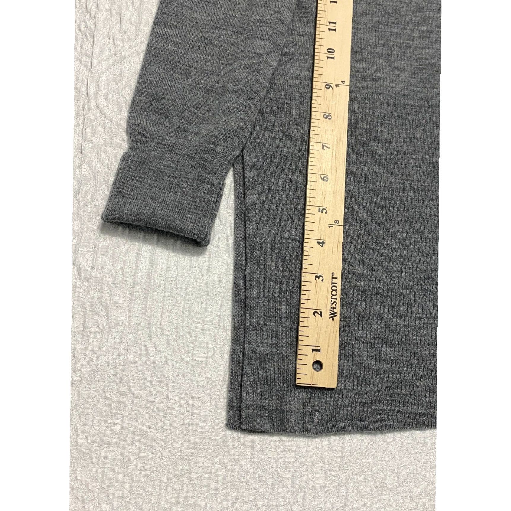 Vintage Max Studio Women's Sweater Tunic Gray 100% Extrafine Merino Wool Size S Size S / US 4 / IT 40 - 3 Thumbnail
