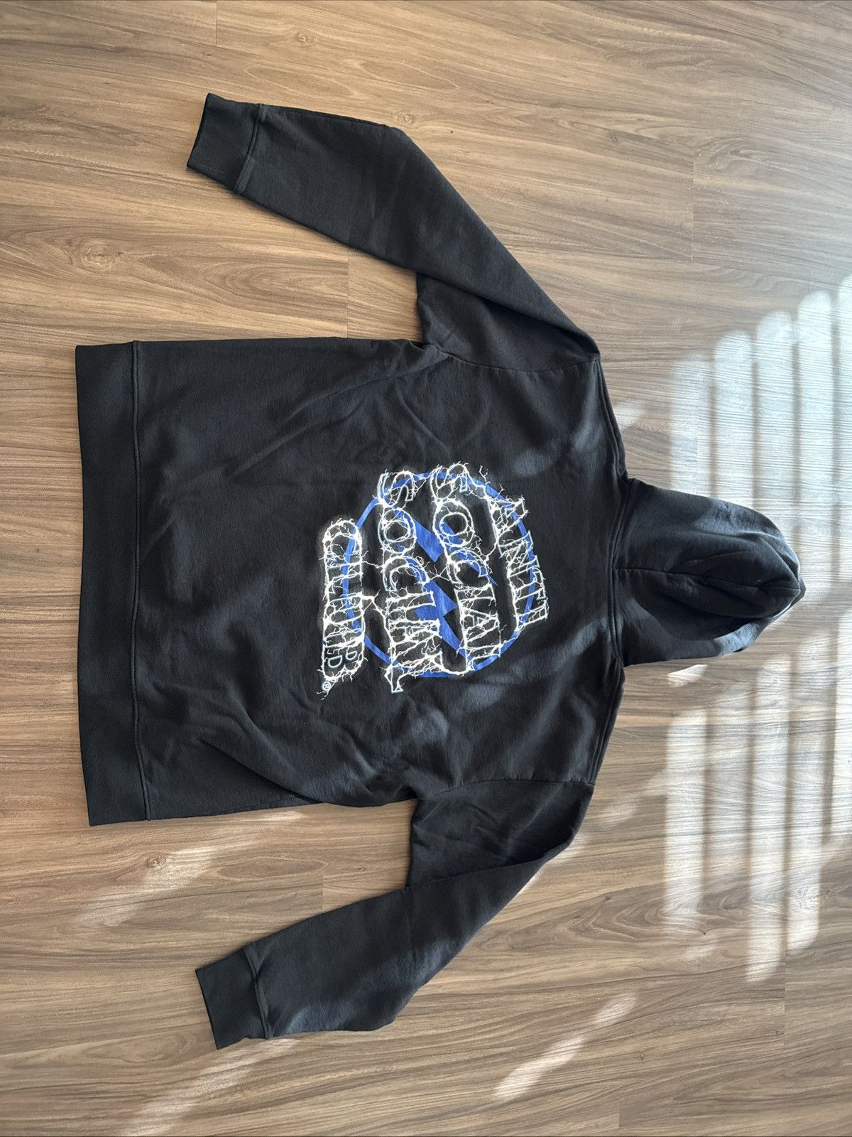 Anti Social Social Club × Fragment Design Anti Social Social Club x Fragment Bolt Hoodie XXL Black Size US XXL / EU 58 / 5 - 5 Thumbnail